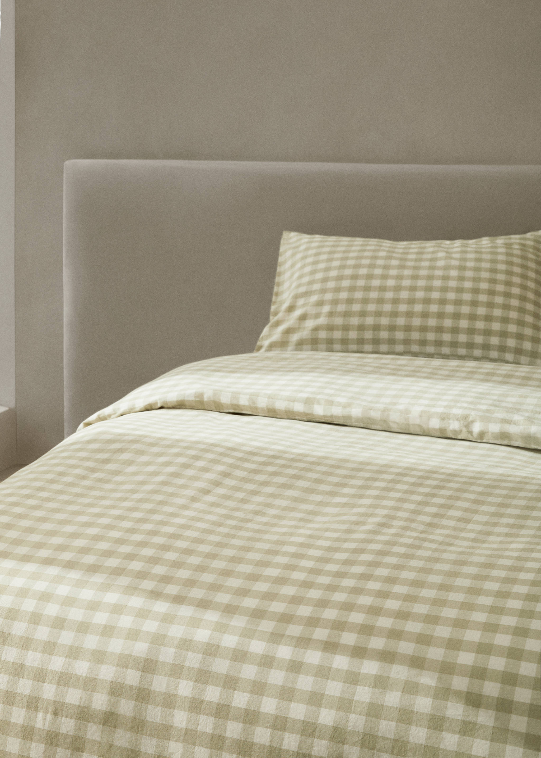 Check cotton duvet cover Superking bed - Details of the article 7