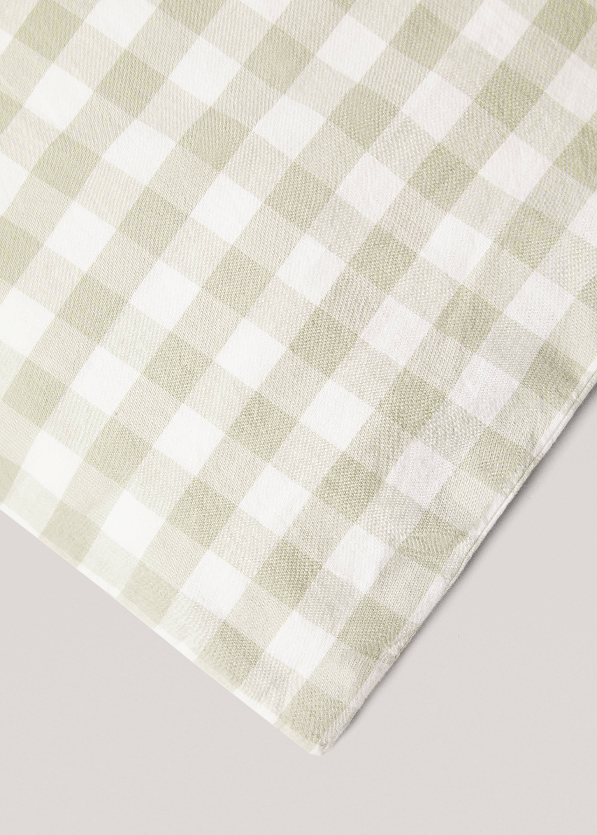 Check cotton duvet cover Superking bed - Details of the article 1