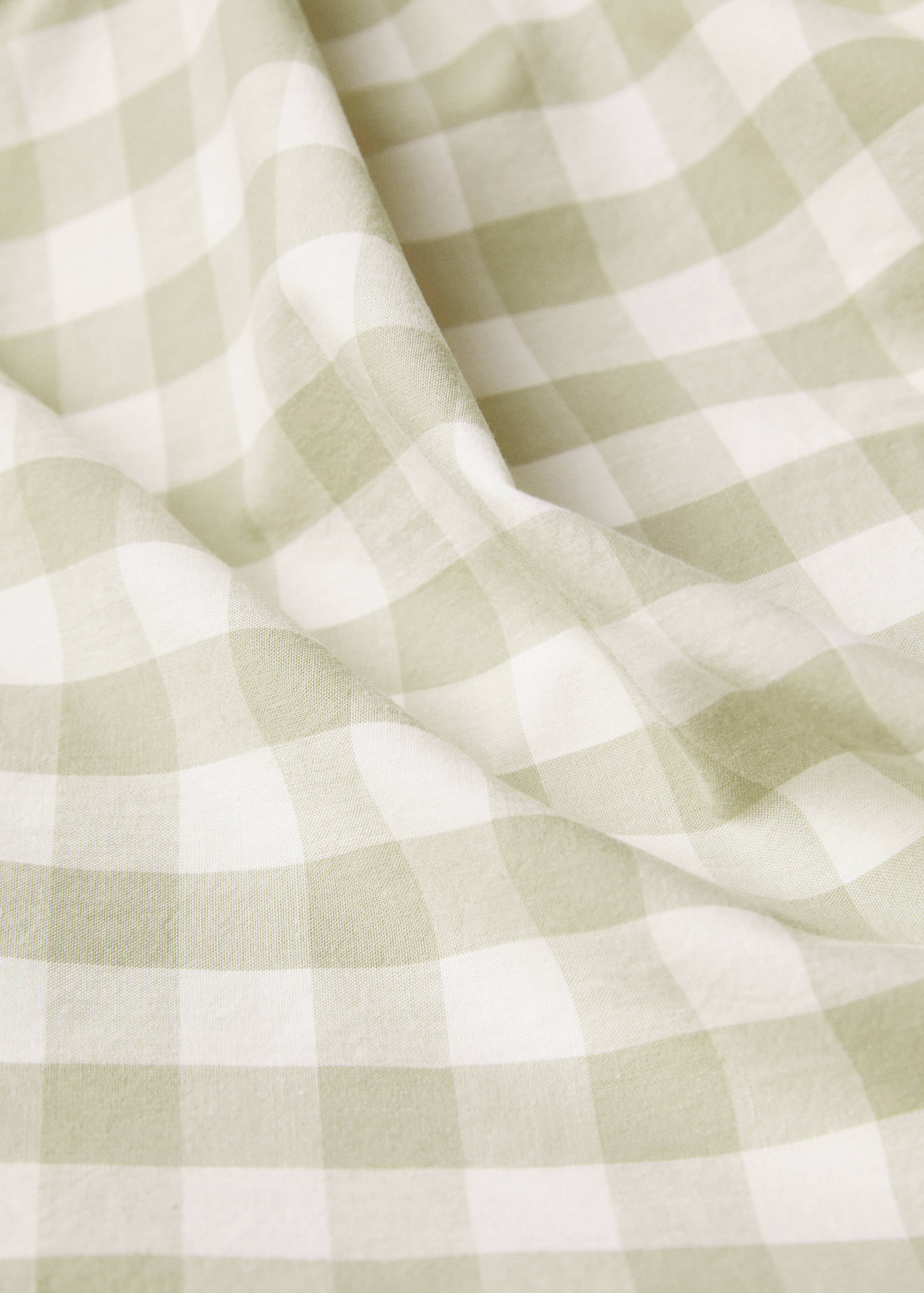 Check cotton duvet cover Superking bed - Details of the article 2