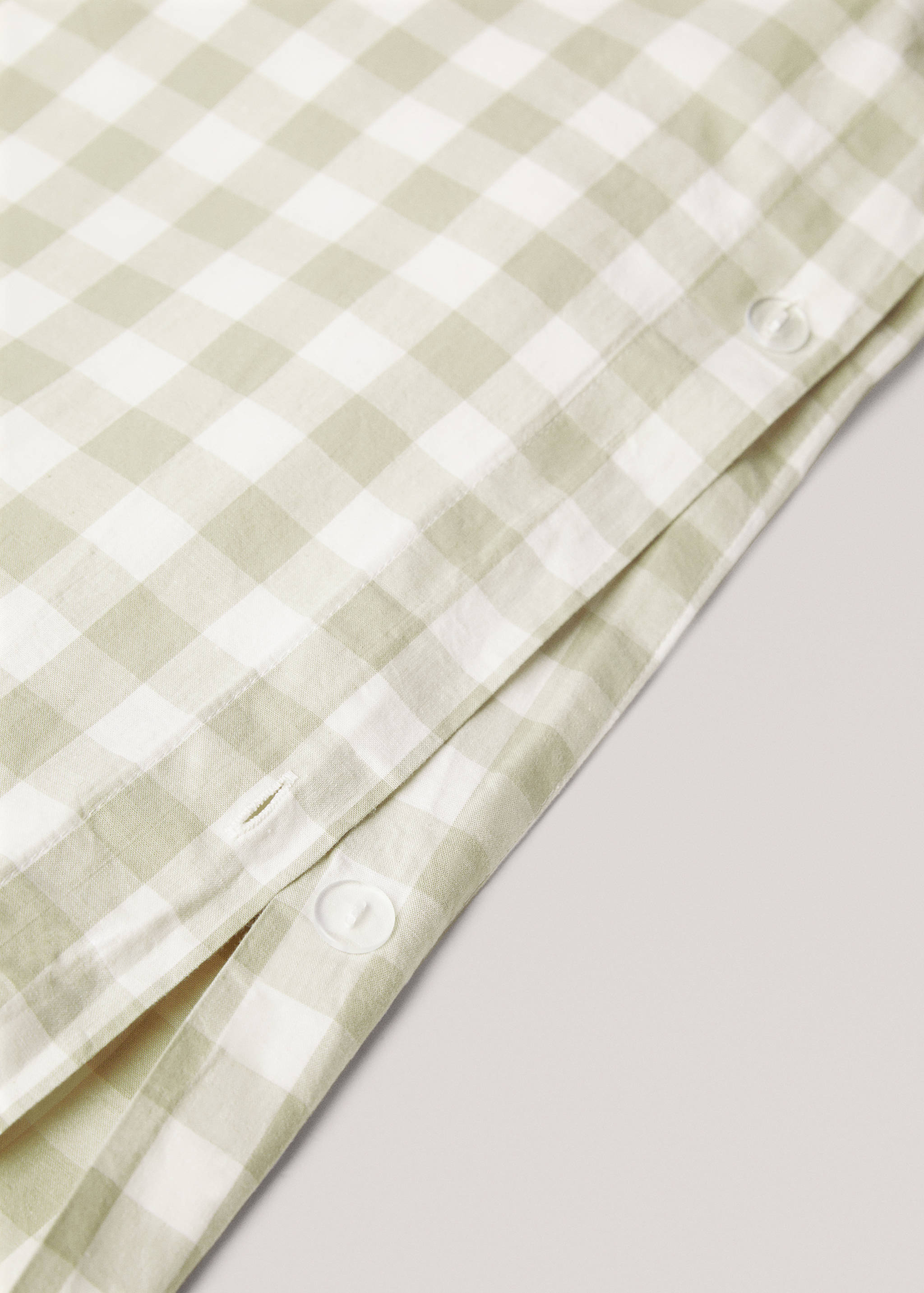 Check cotton duvet cover Superking bed - Details of the article 3