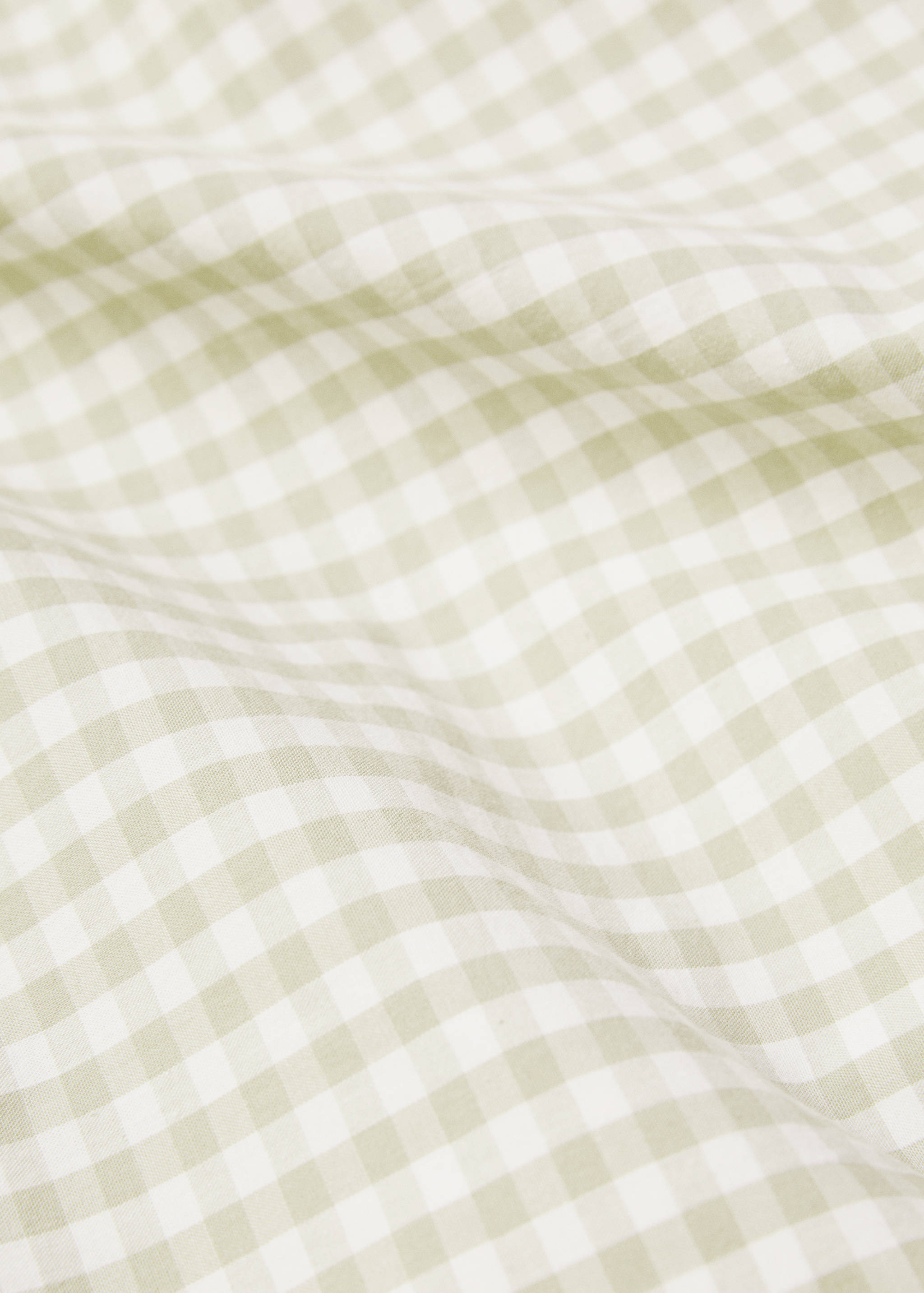 Cotton duvet cover with gingham check design for king bed - Details of the article 3