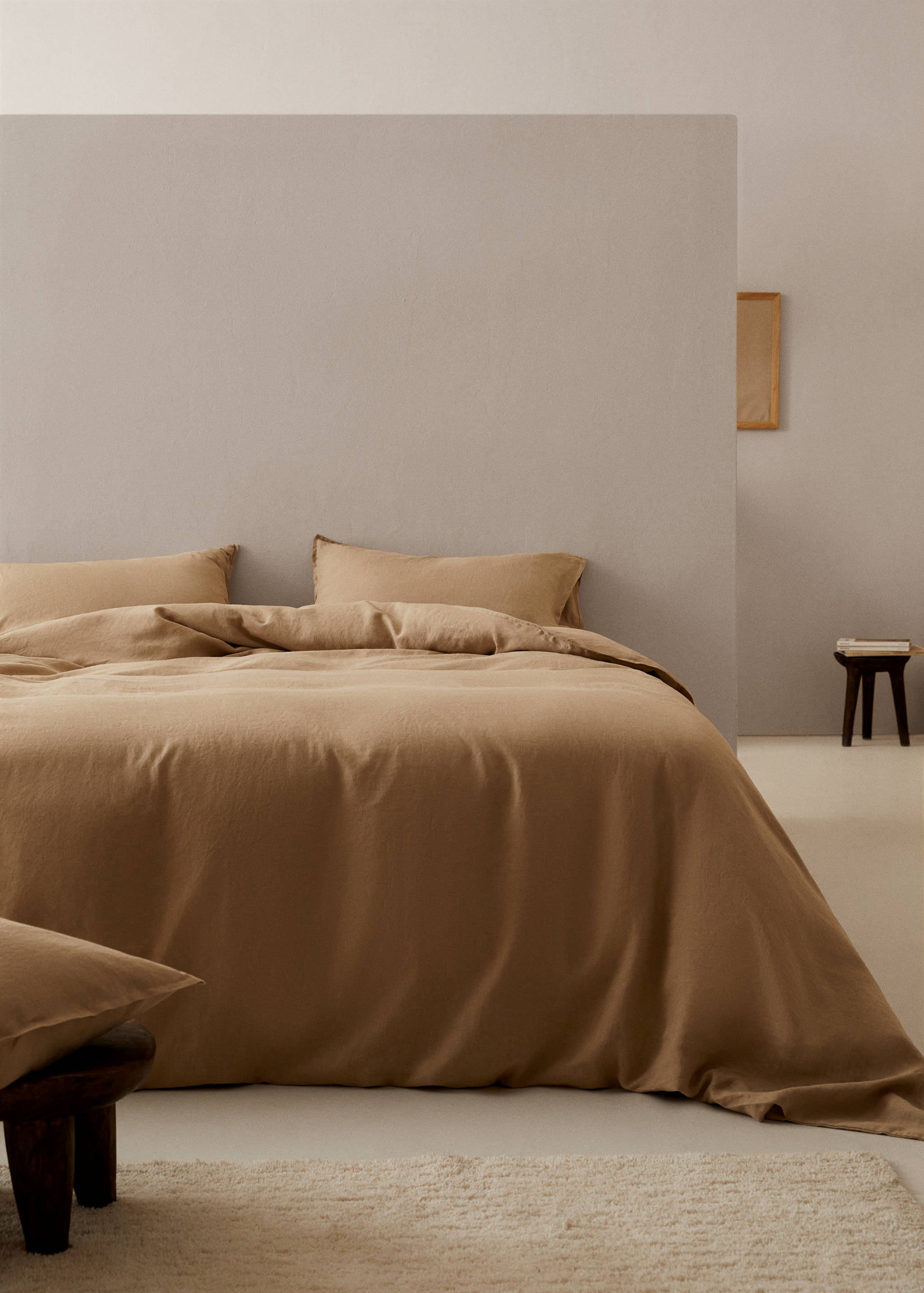 100% linen duvet cover Single bed - General plane