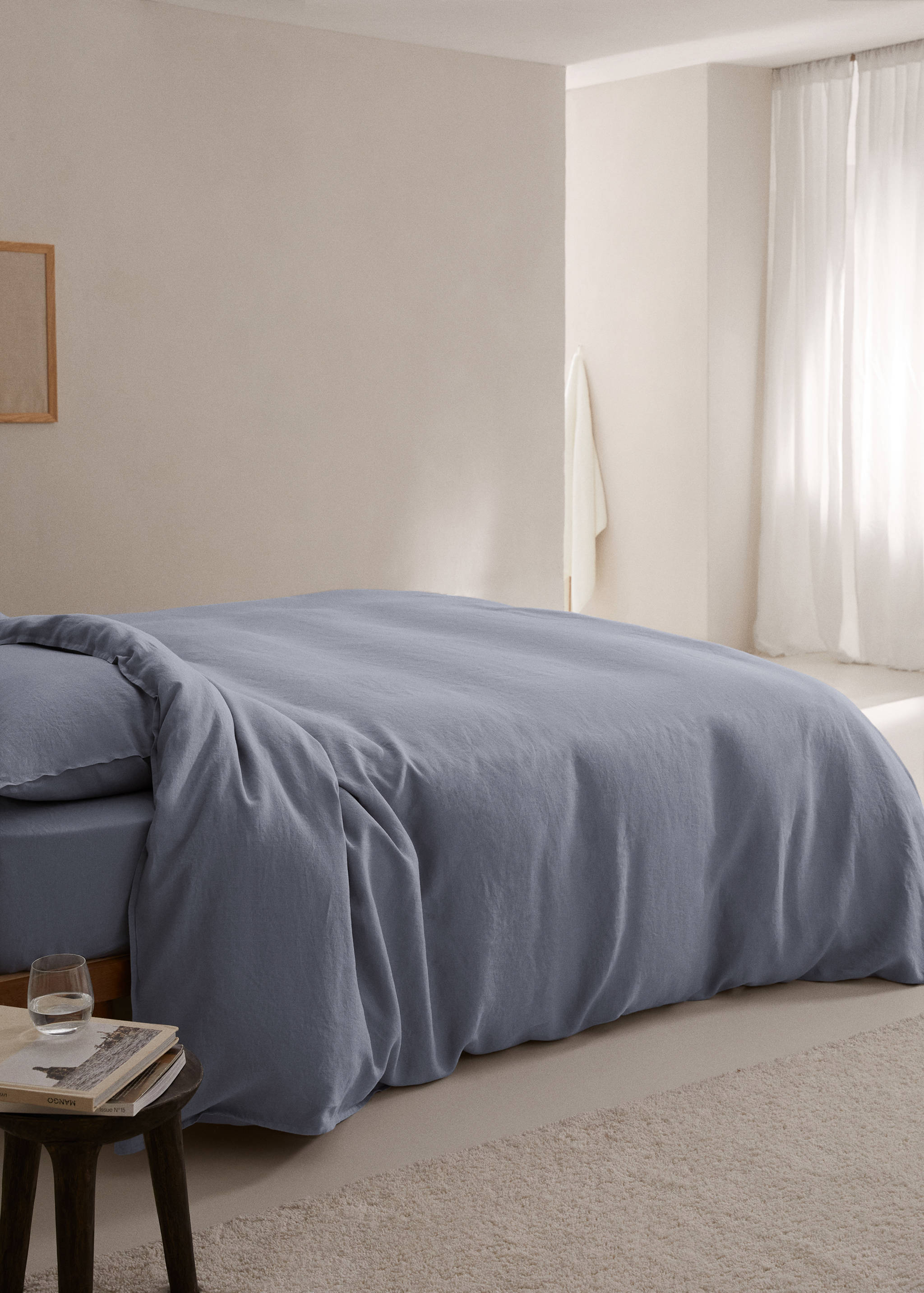 100% linen duvet cover large queen bed - General plane