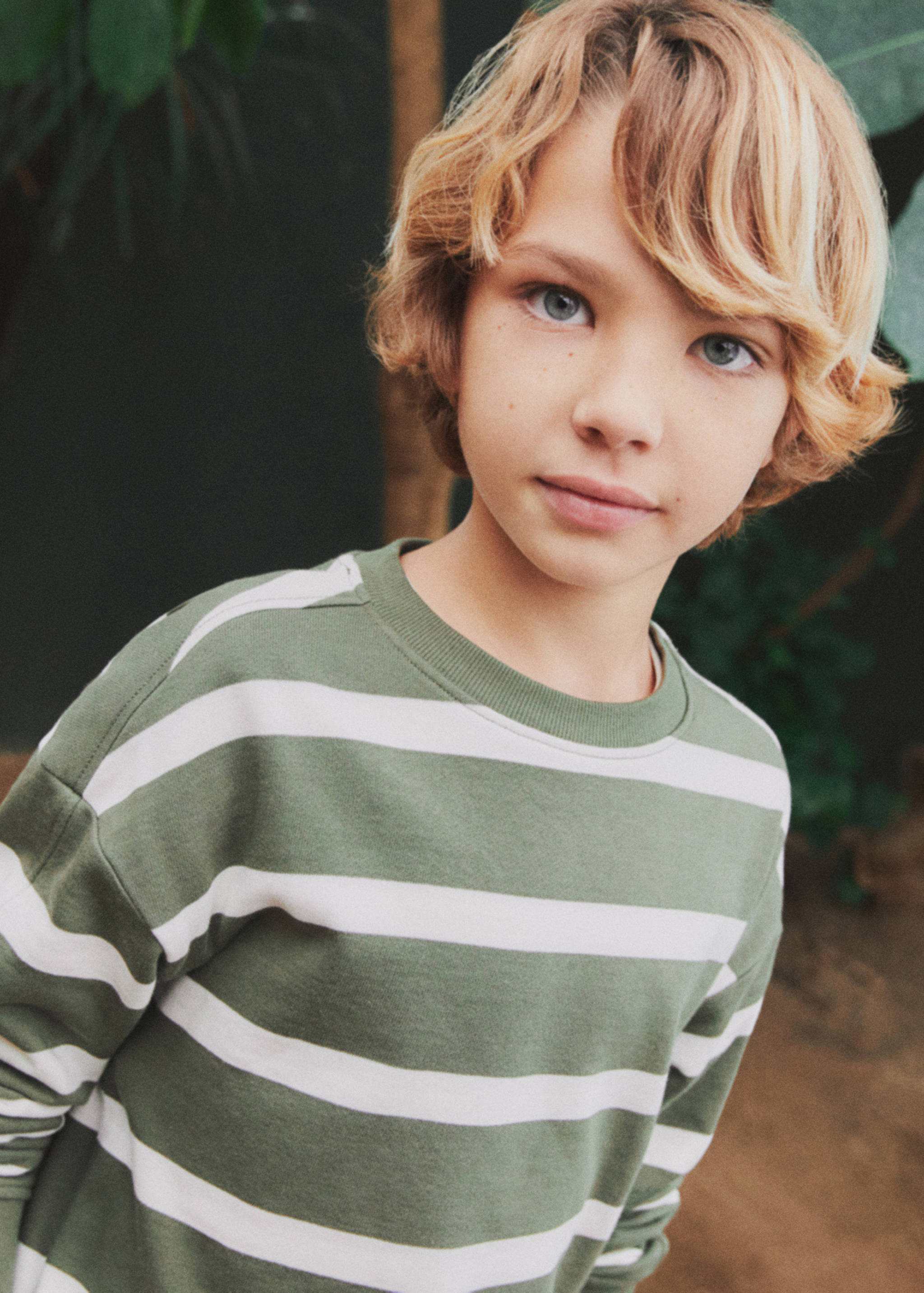 Sudadera algodón rayas - Plano general