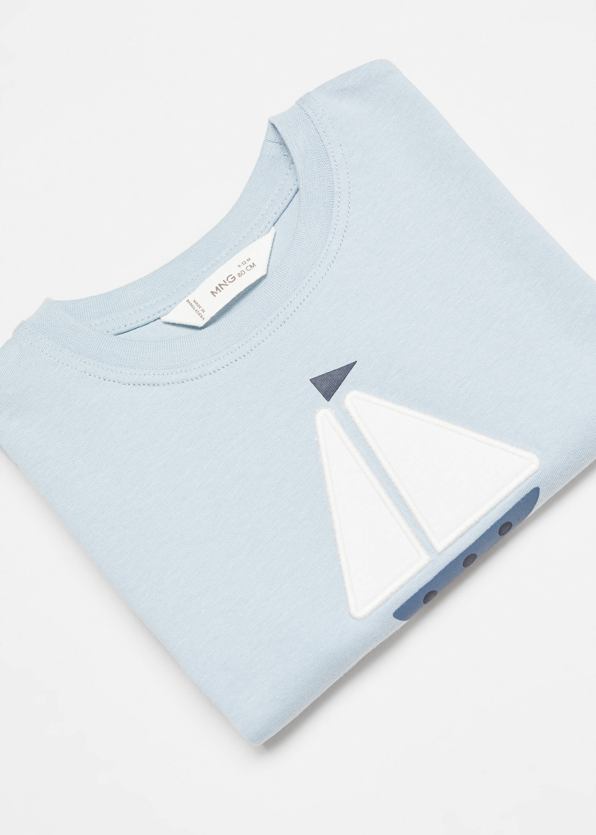 T-shirt imprimé détails brodés - Détail de l'article 0