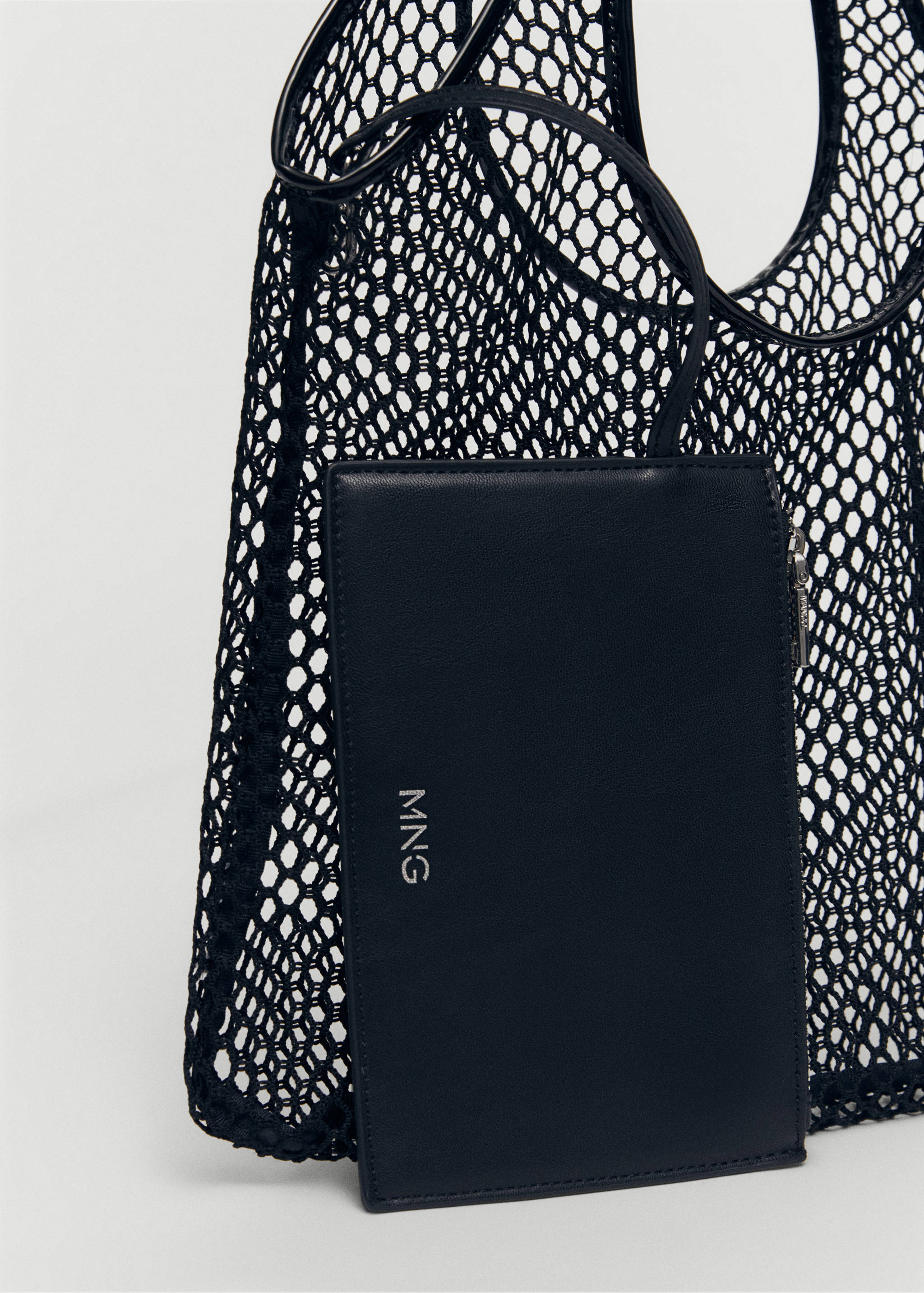 Mesh pattern shopper bag - Details of the article 1