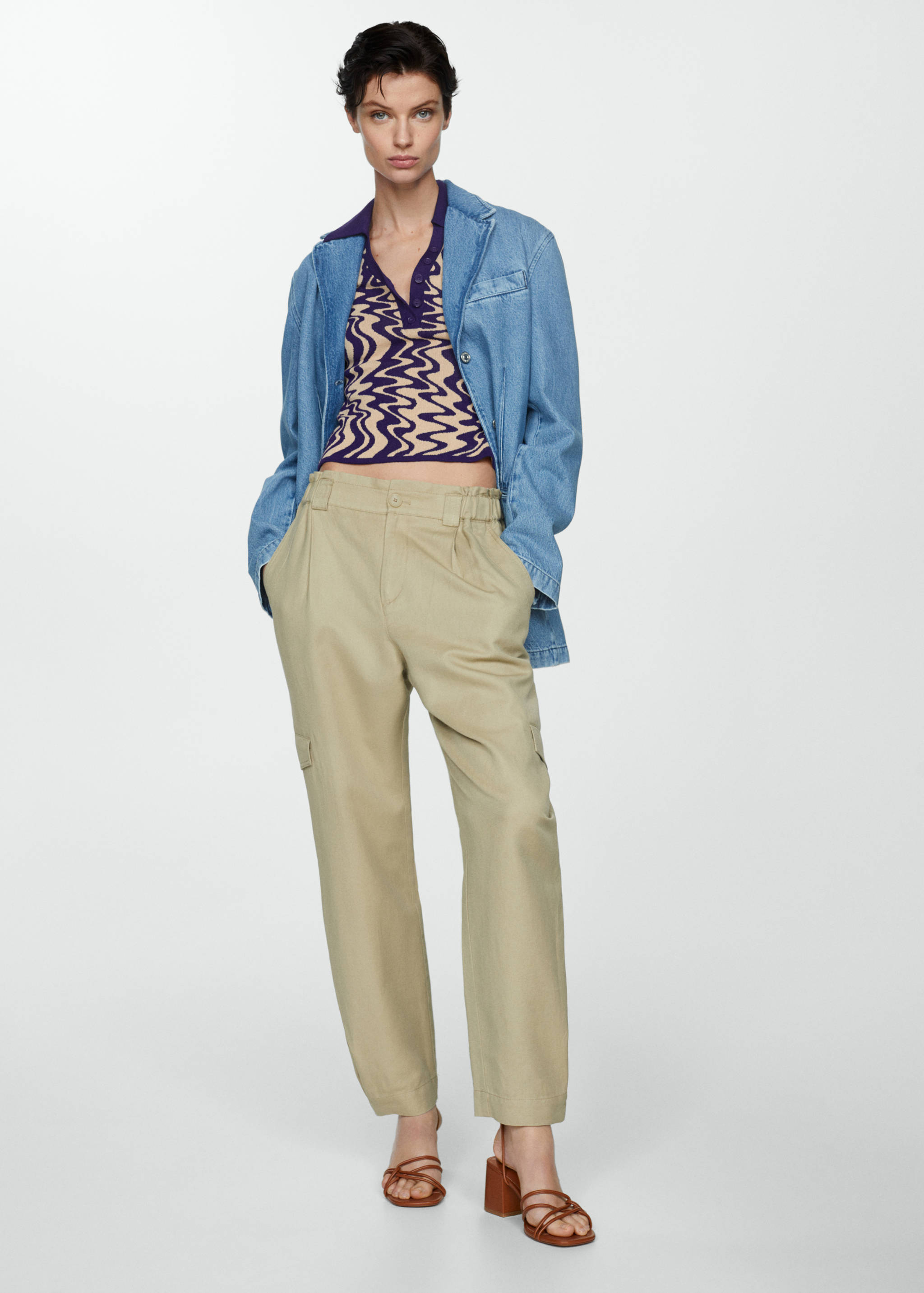 Sandales à lanières et talon - Plan général