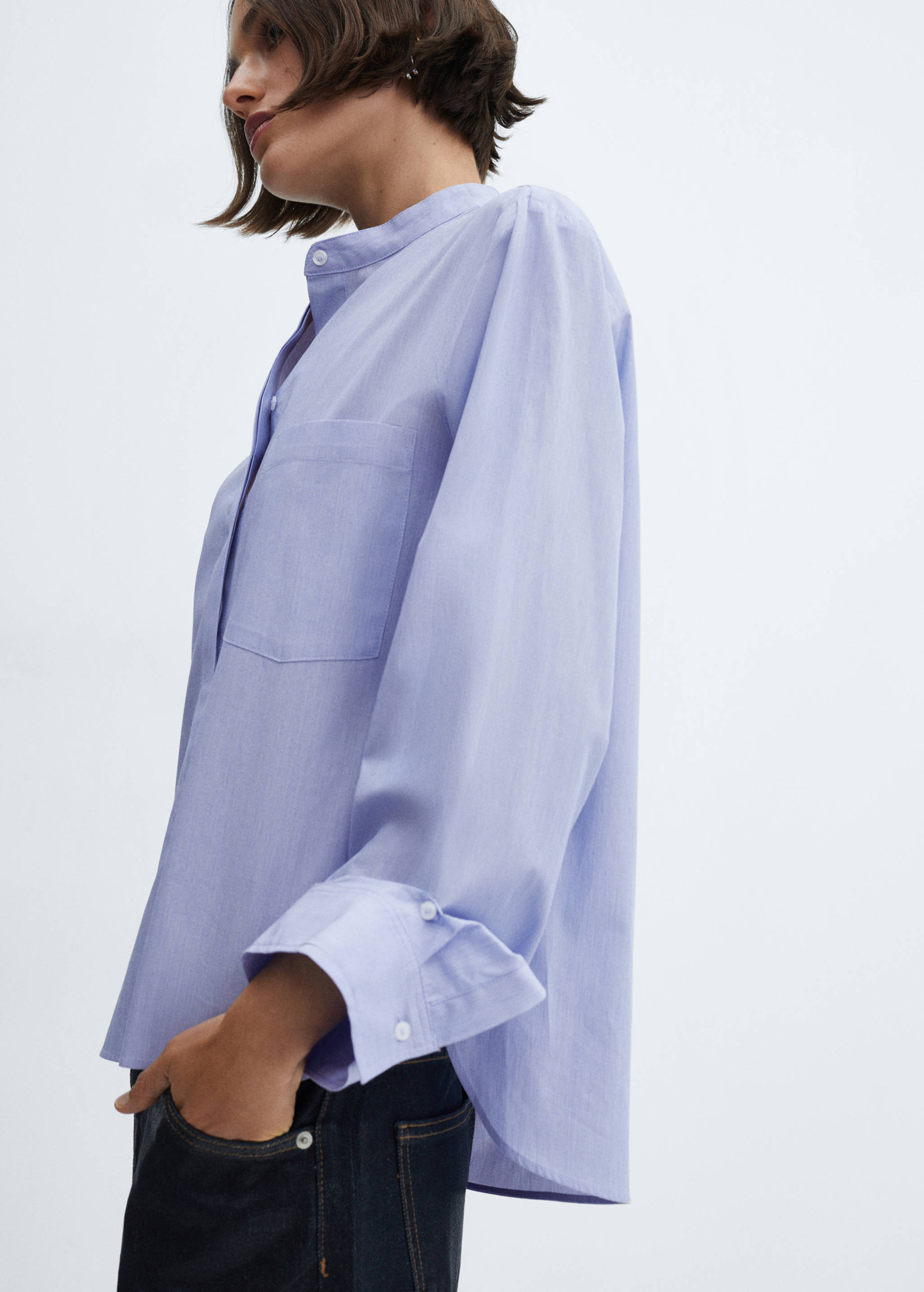 Buttoned cotton shirt - Medium plane