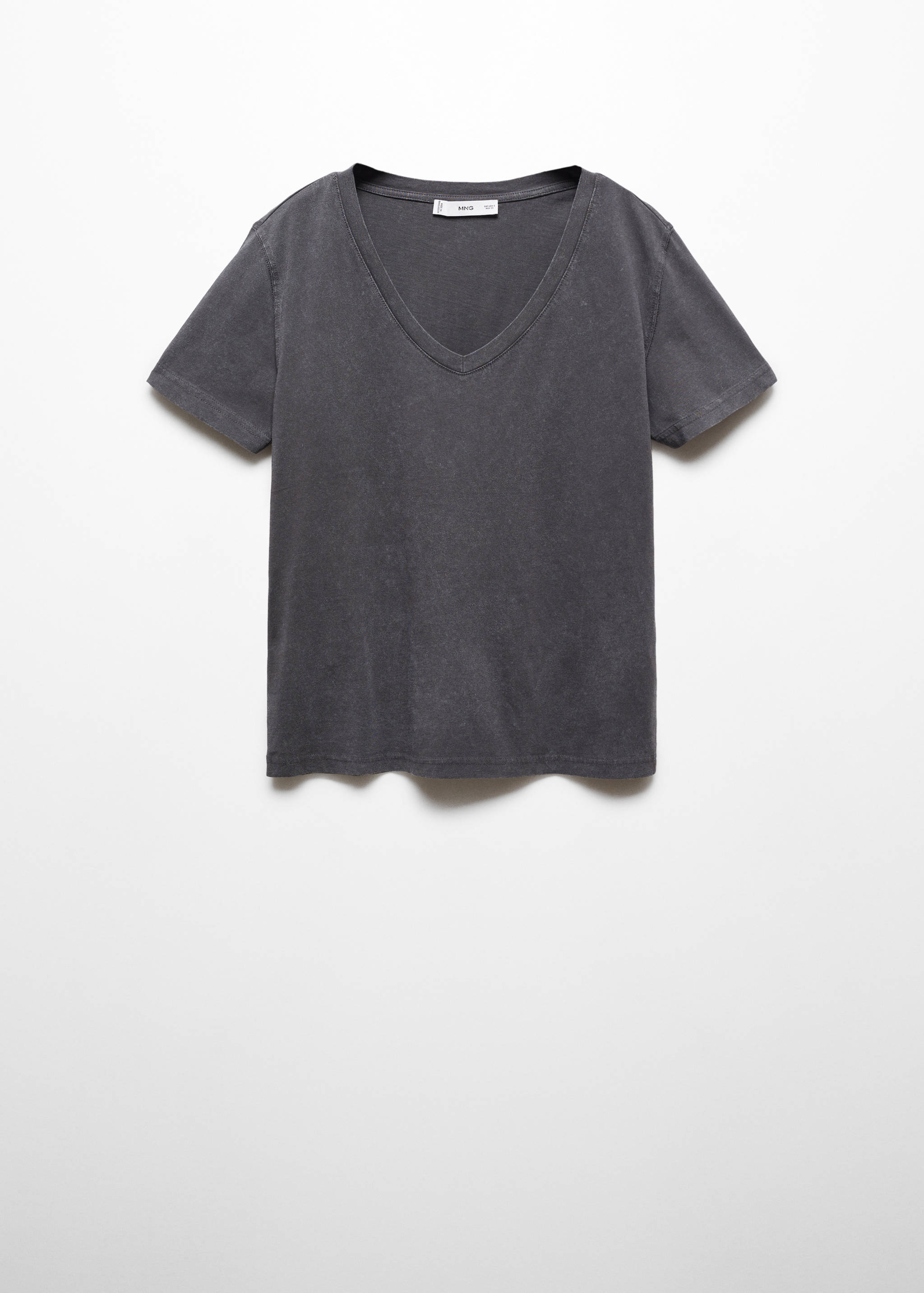 Washed-effect cotton t-shirt - Article without model