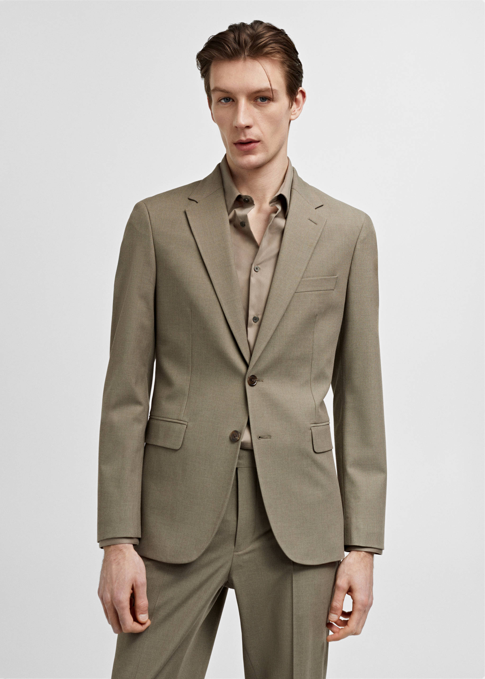 Veste costume slim-fit tissu comfort stretch - Plan moyen