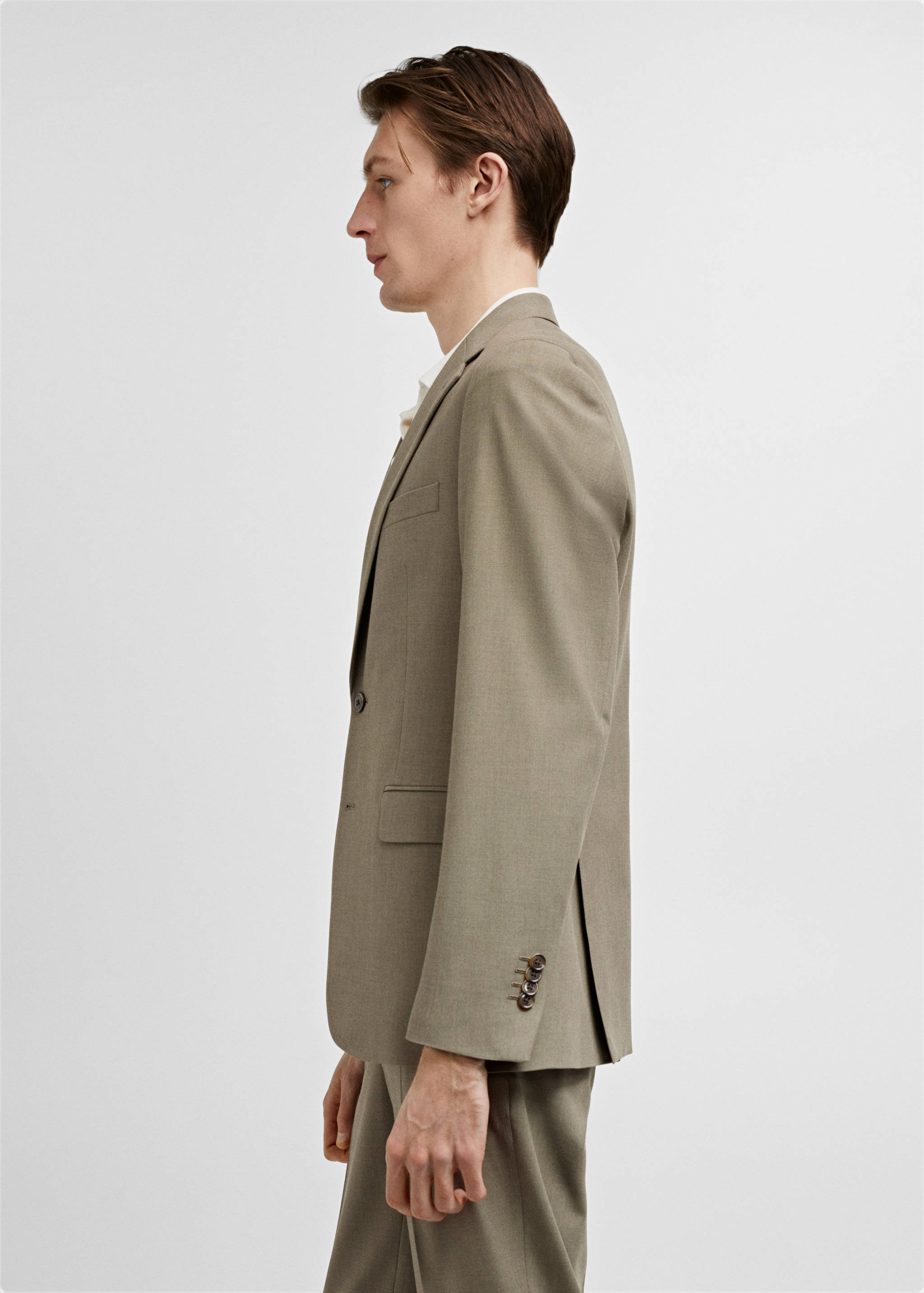 Stretch-fabric slim-fit suit blazer - Details of the article 2