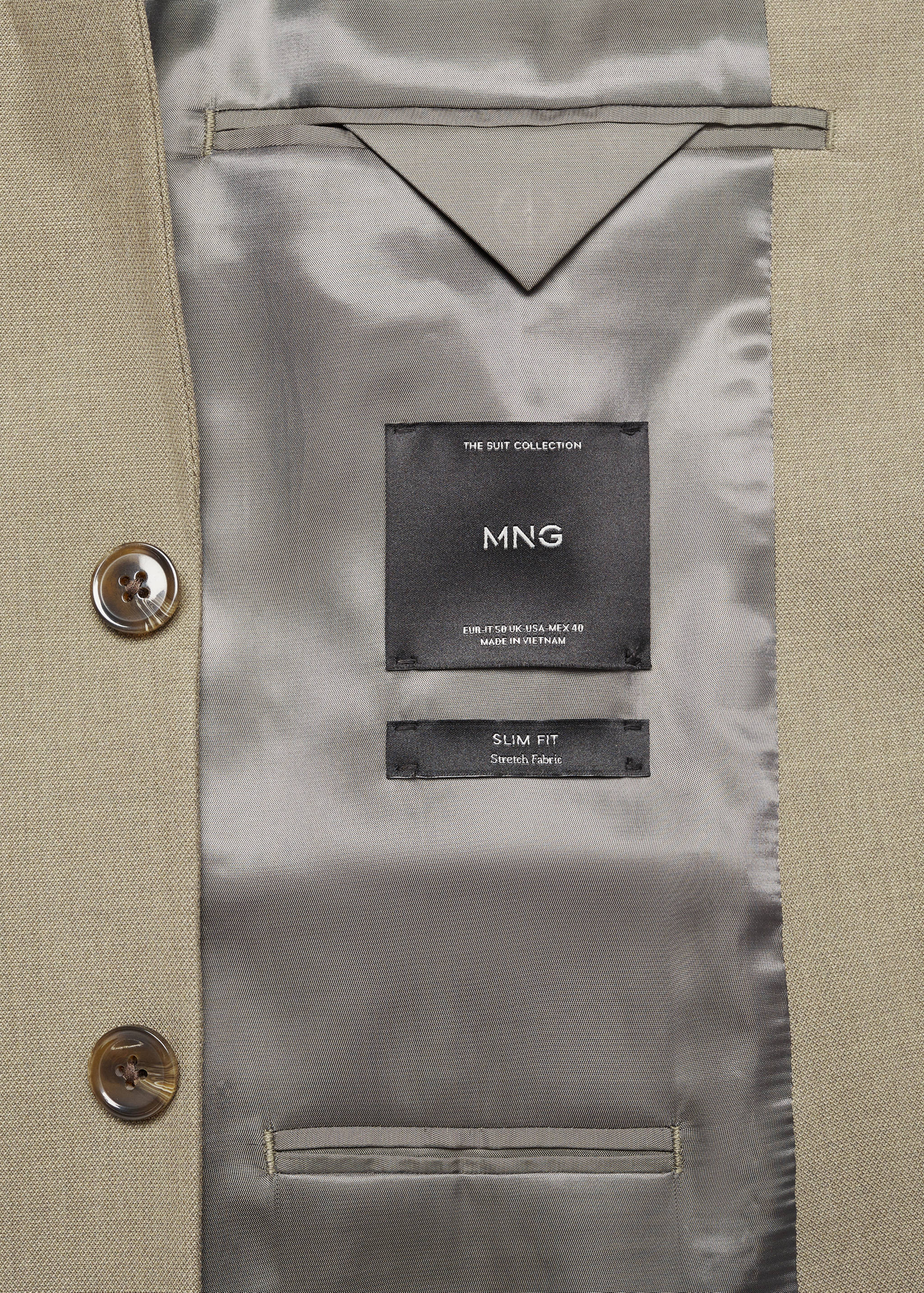 Stretch-fabric slim-fit suit blazer - Details of the article 8