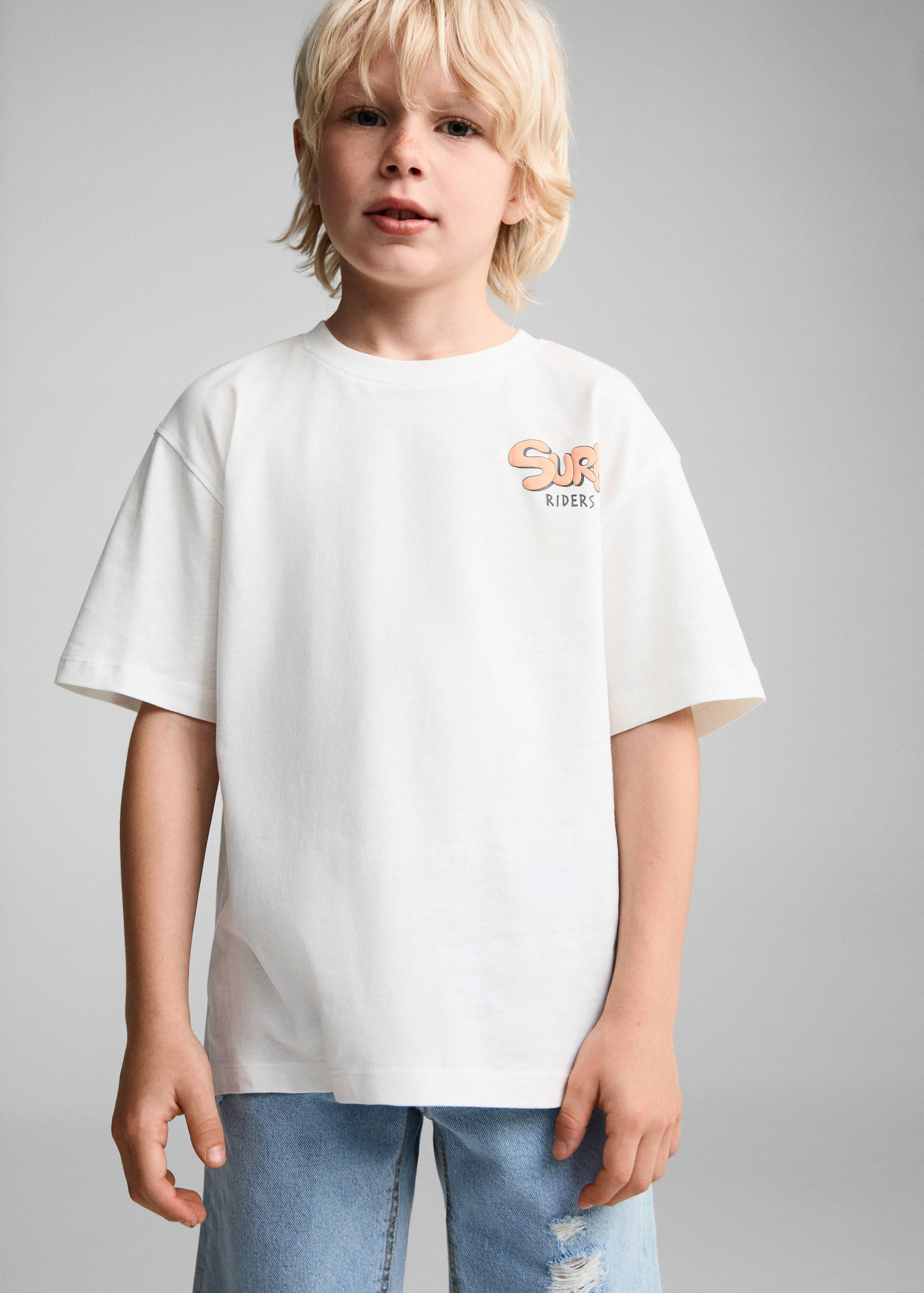 Camiseta mensaje manga corta - Plano medio
