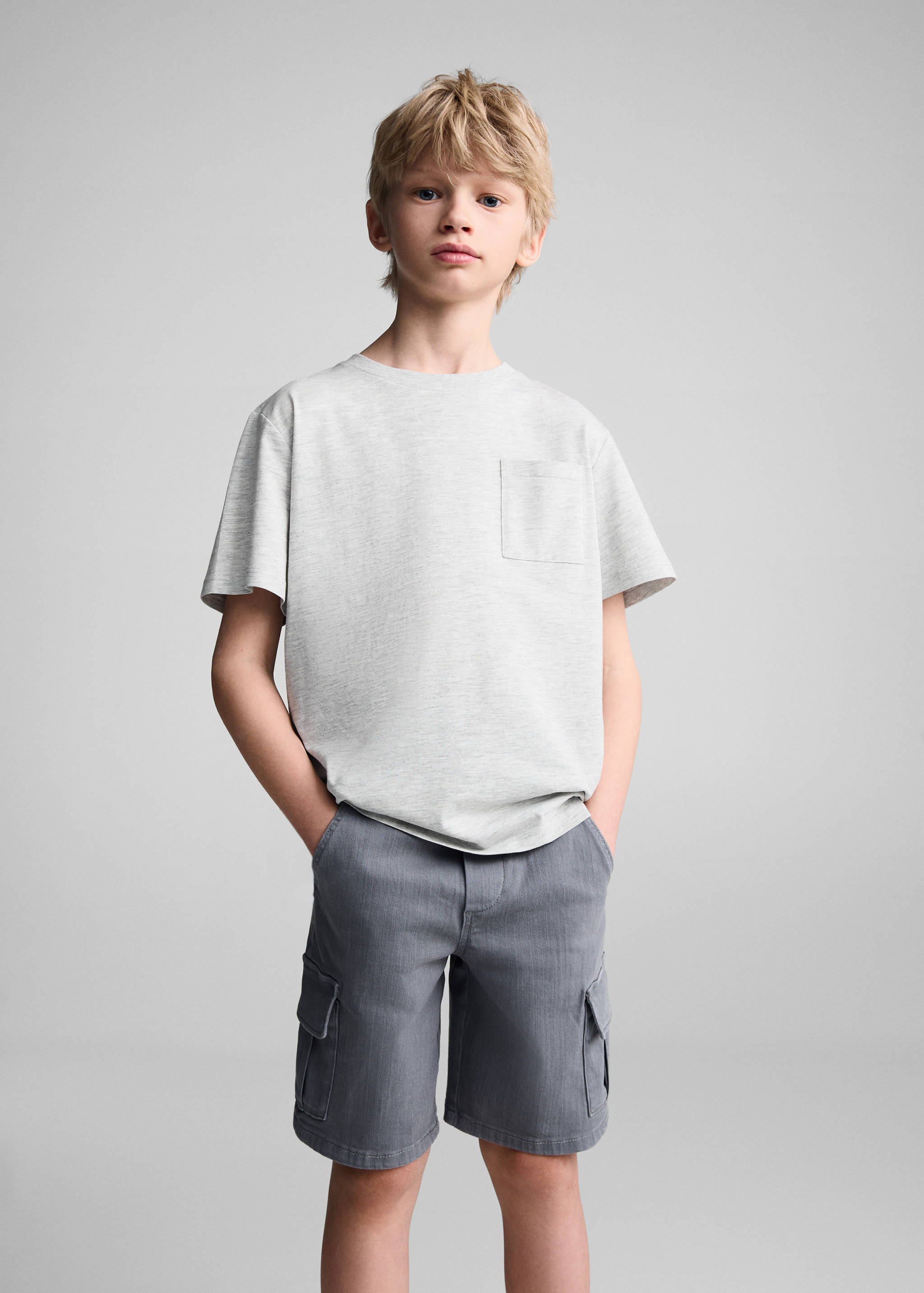 Essential cotton-blend T-shirt - Medium plane