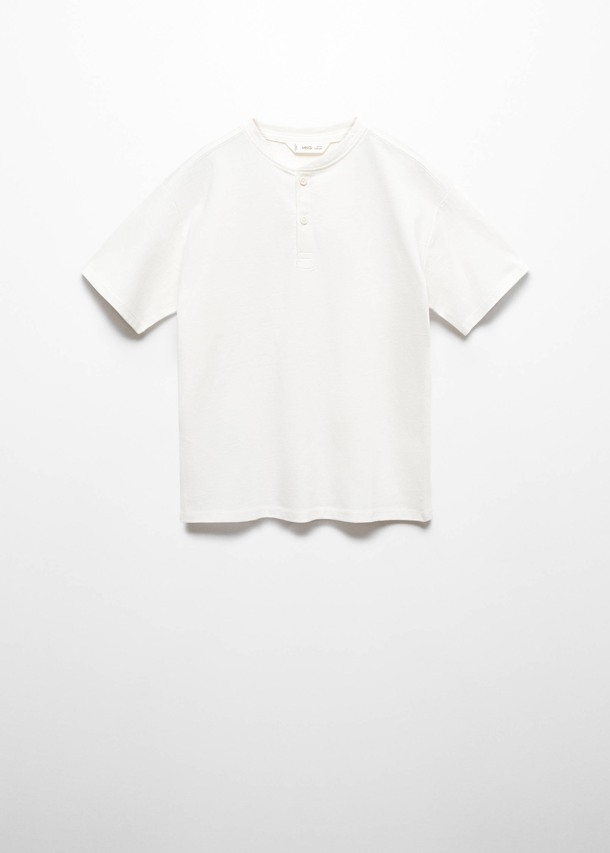 Buttoned cotton T-shirt - Article without model