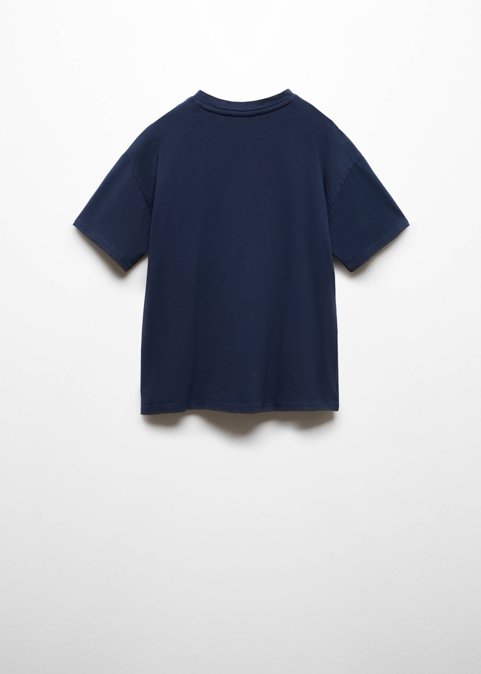 Buttoned cotton T-shirt - Reverse of the article