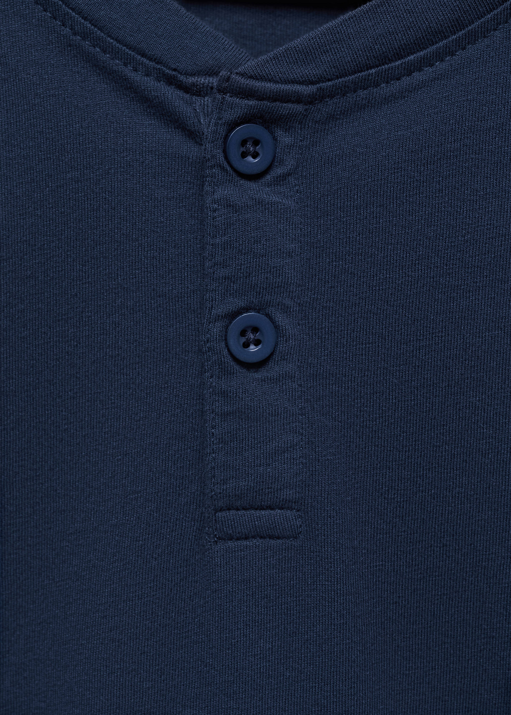 Buttoned cotton T-shirt - Details of the article 8