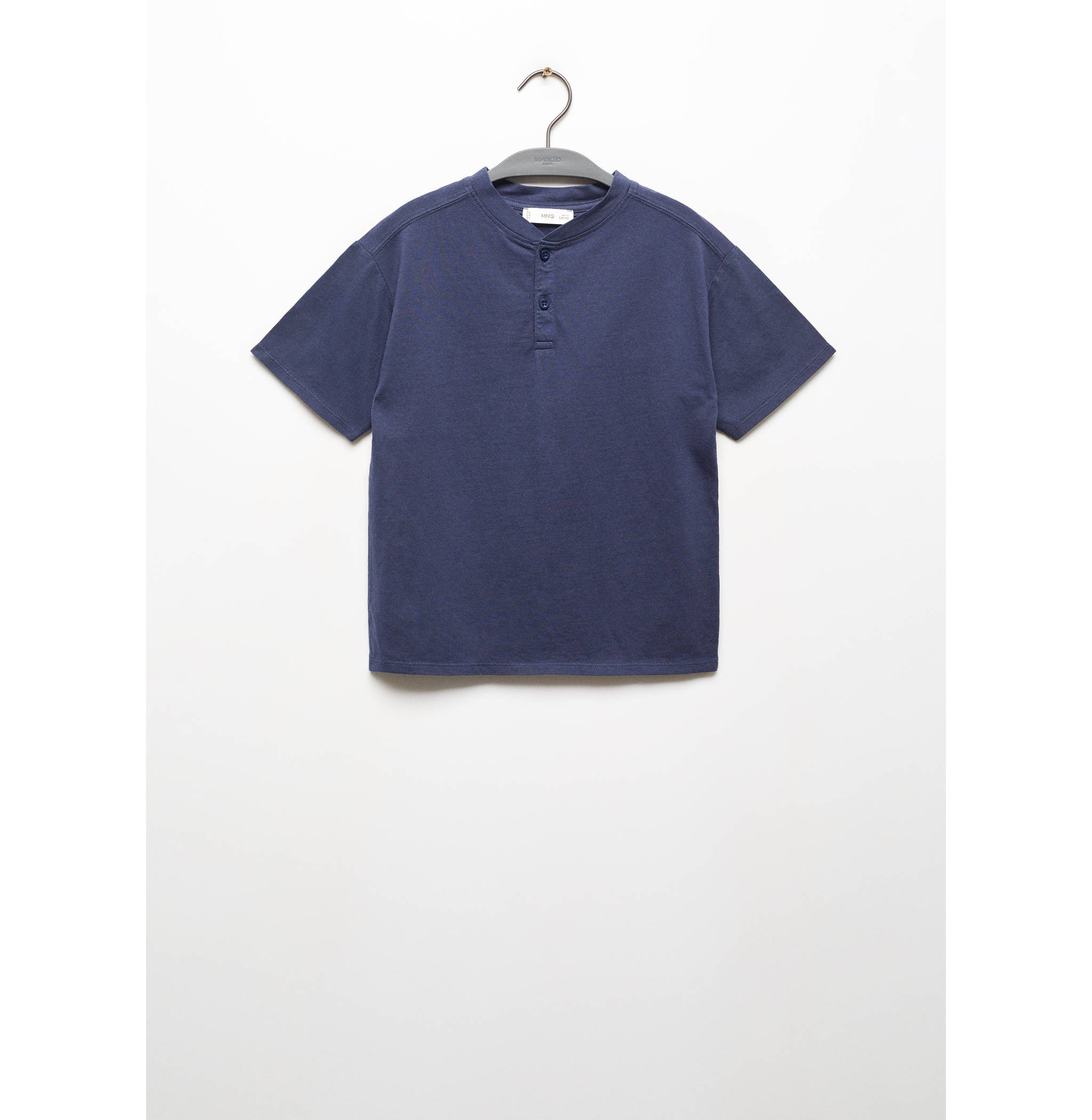 Buttoned cotton T-shirt - Article without model