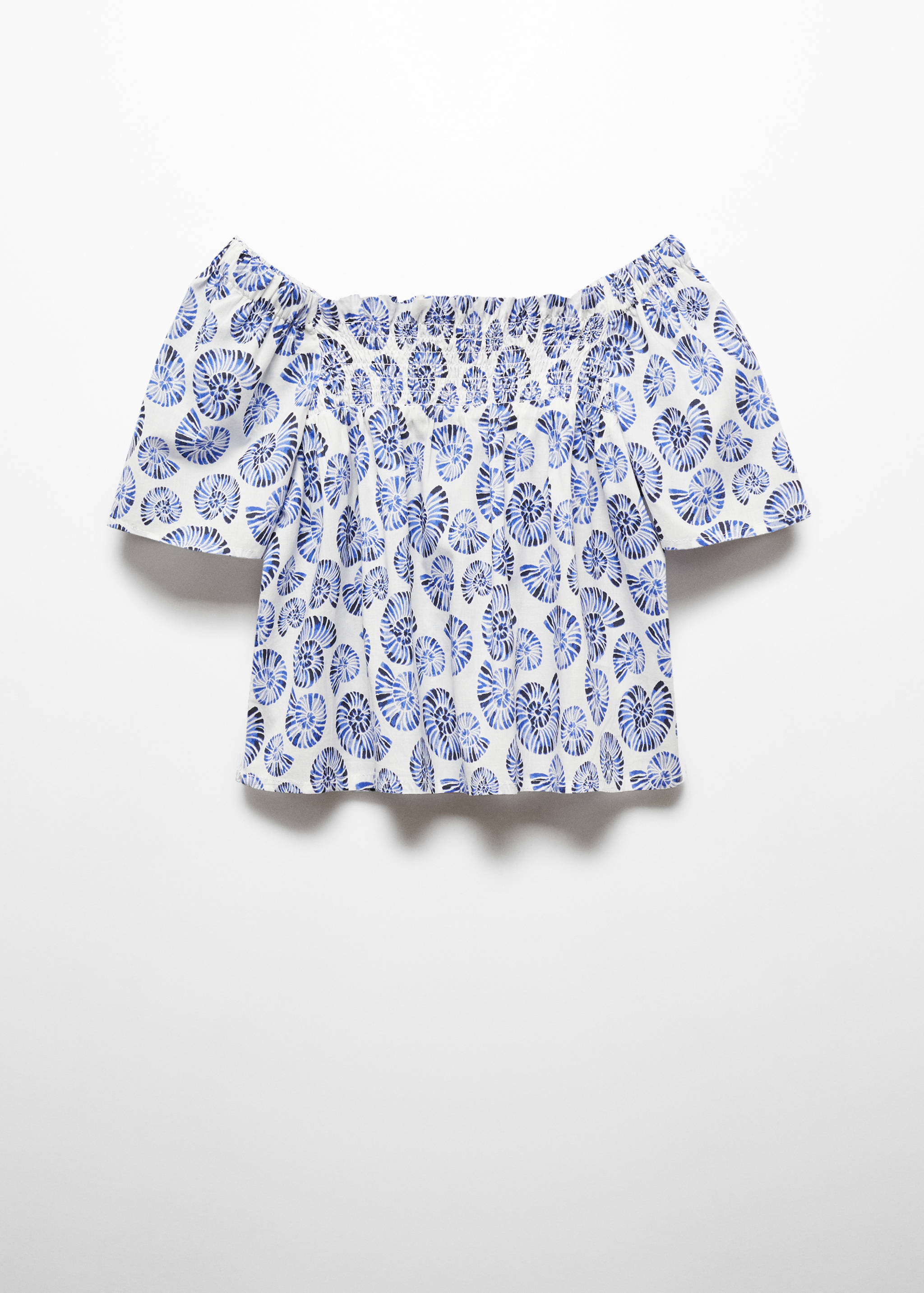 Blusa estampada fruncido - Reverso del artículo