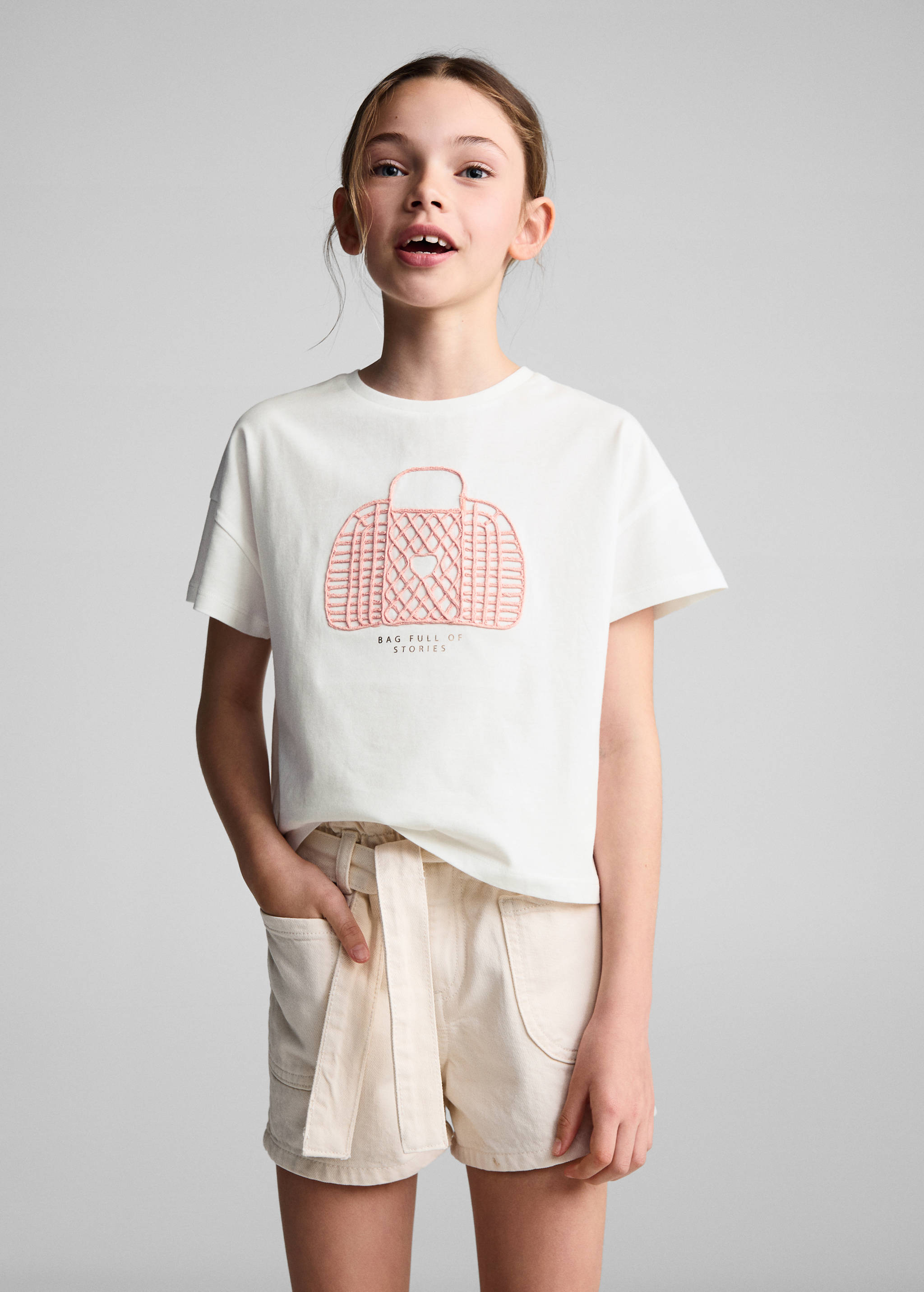 Embossed printed t-shirt - Medium plane