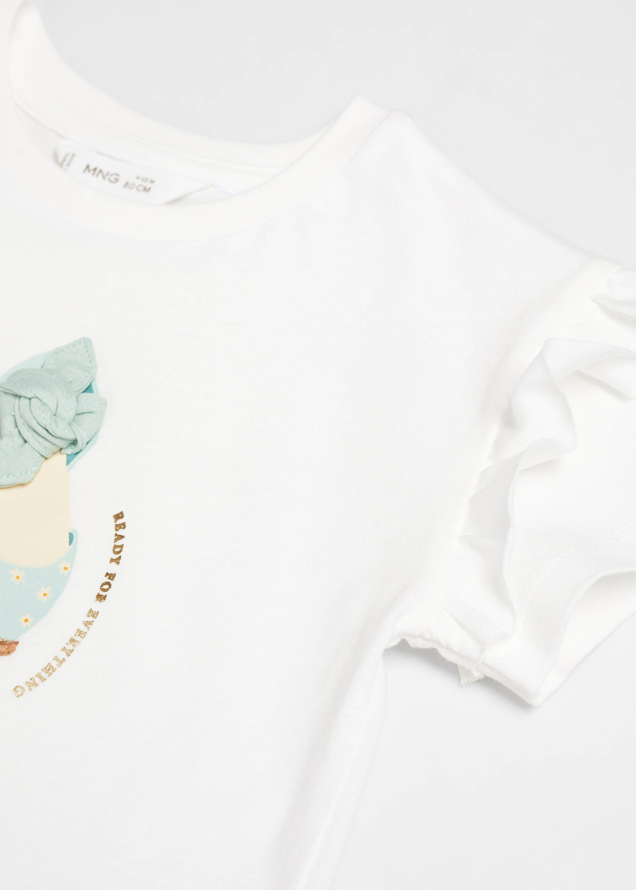 Embossed detail printed t-shirt - Details of the article 0