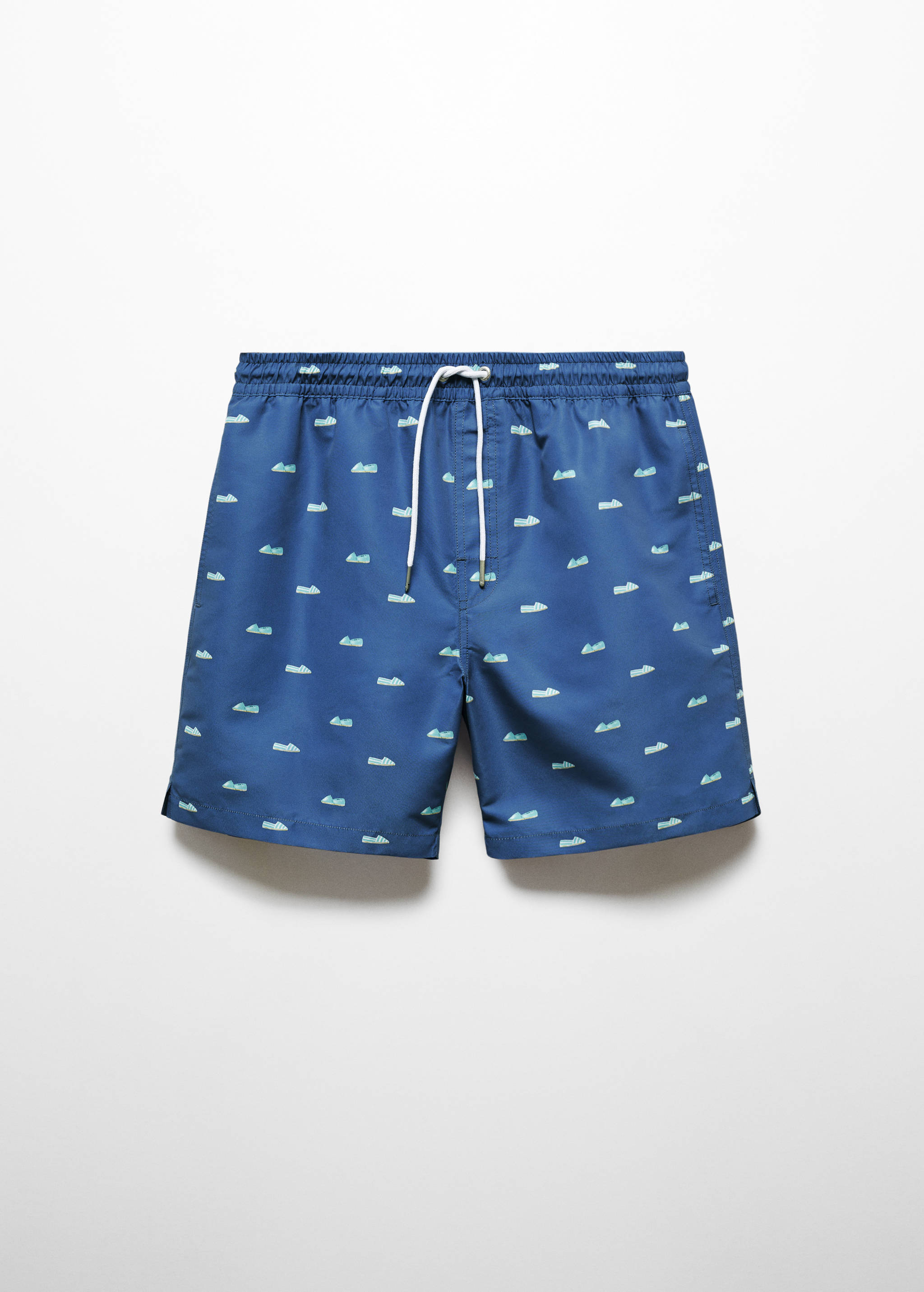 Espadrille-print swimsuit with drawstring - Article without model