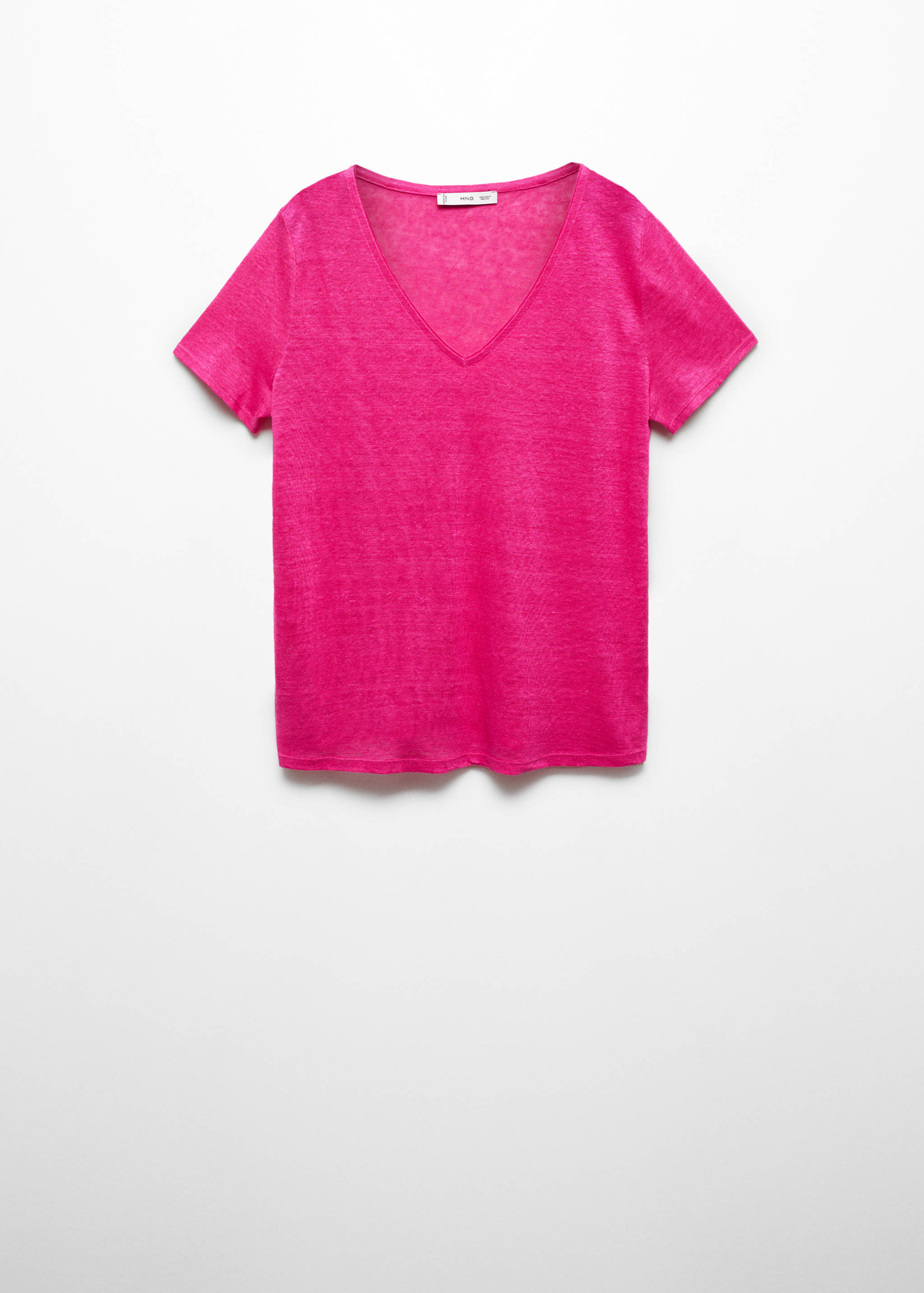 V-neck linen t-shirt - Article without model