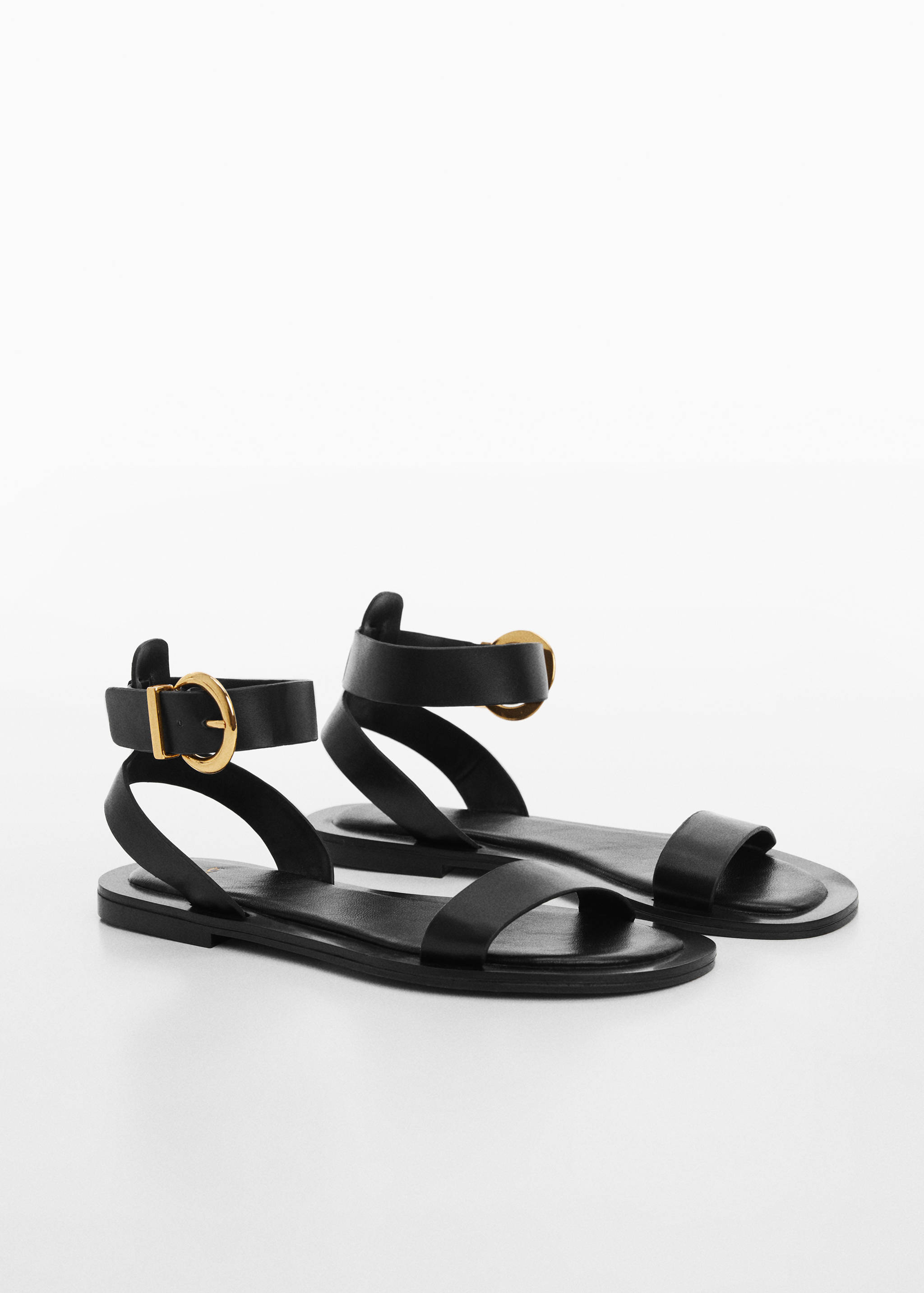 Buckle strap sandals - Medium plane