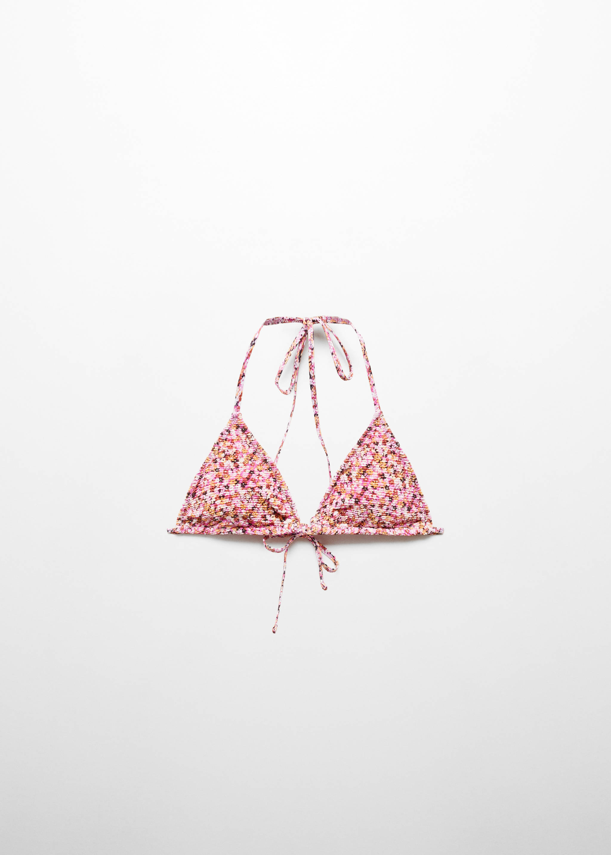 Floral triangular bikini top - Article without model