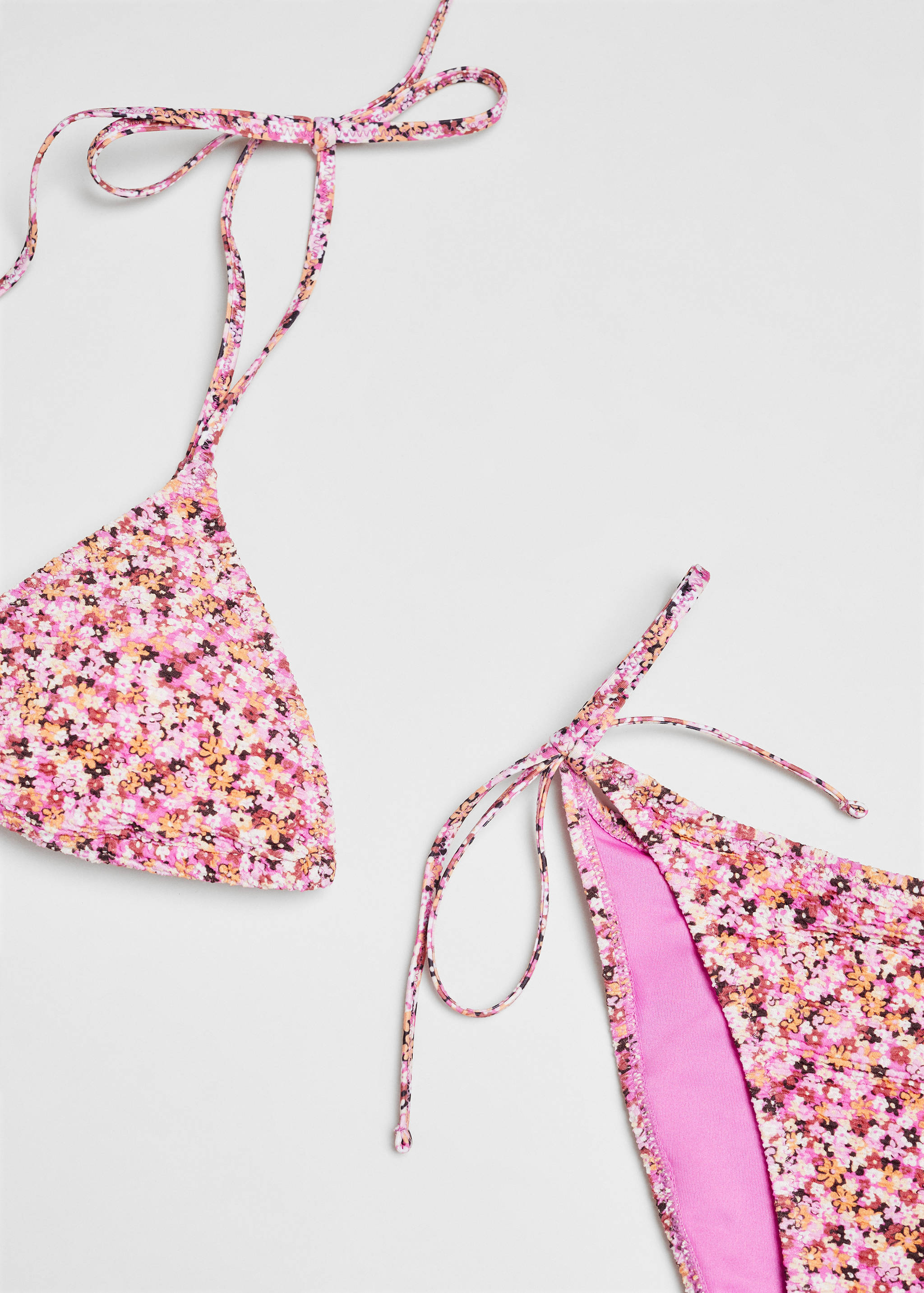 Floral triangular bikini top - Details of the article 8