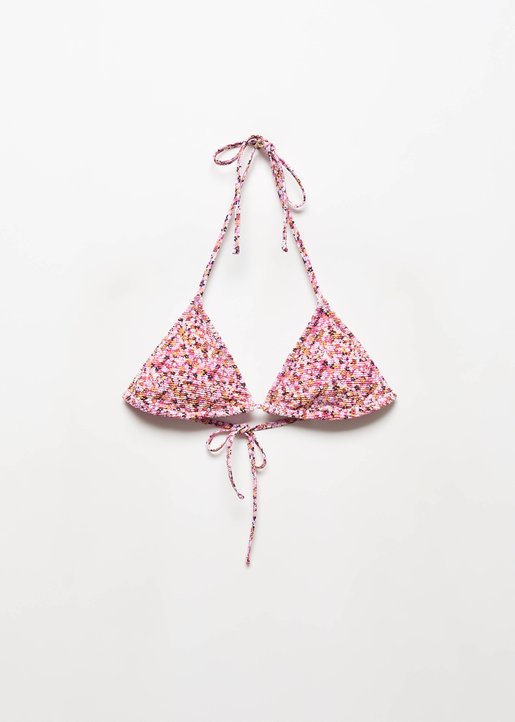 Floral triangular bikini top - Article without model