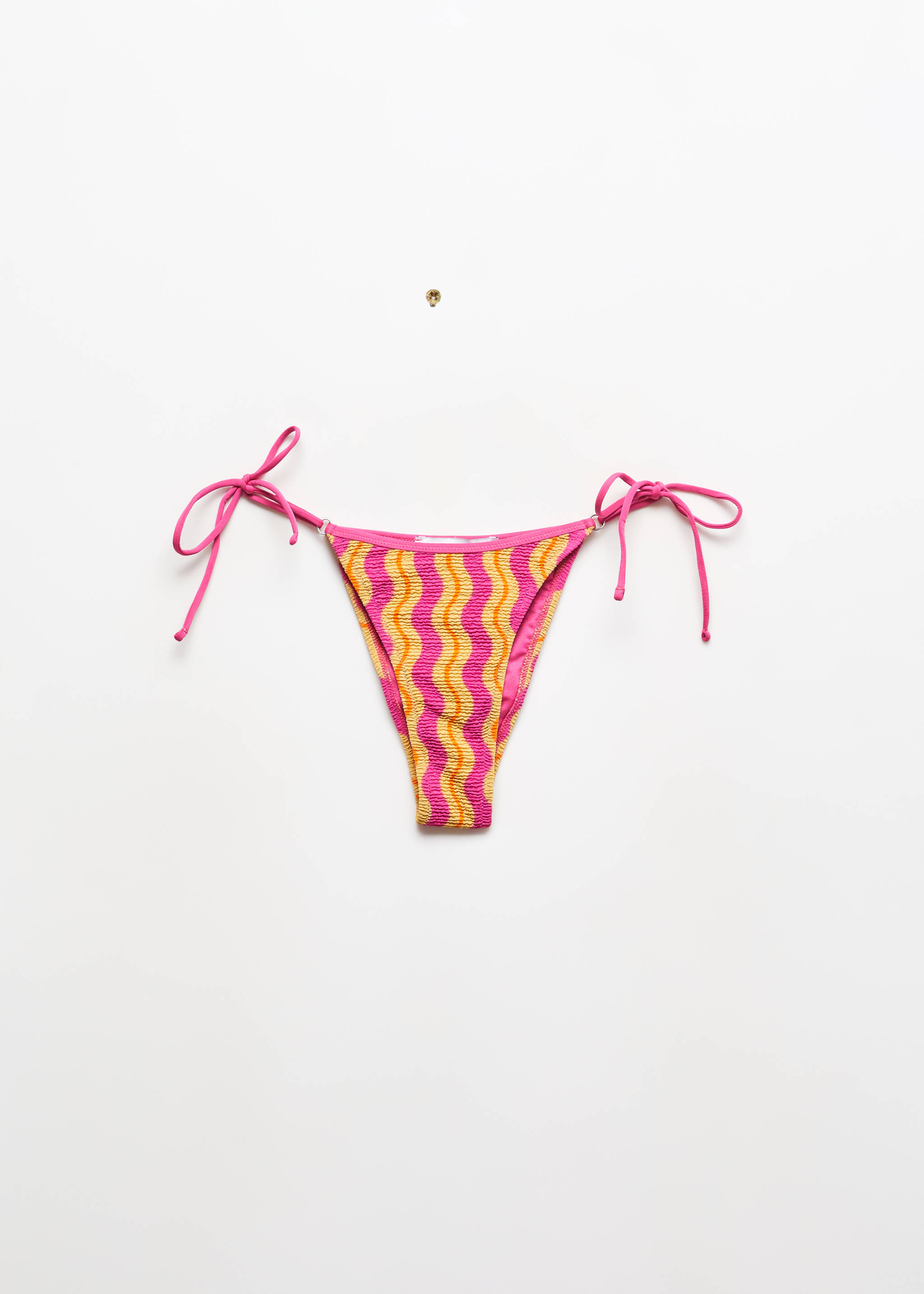 Printed bikini bottom - Article without model, Fuchsia. Ref: 67006741-00.