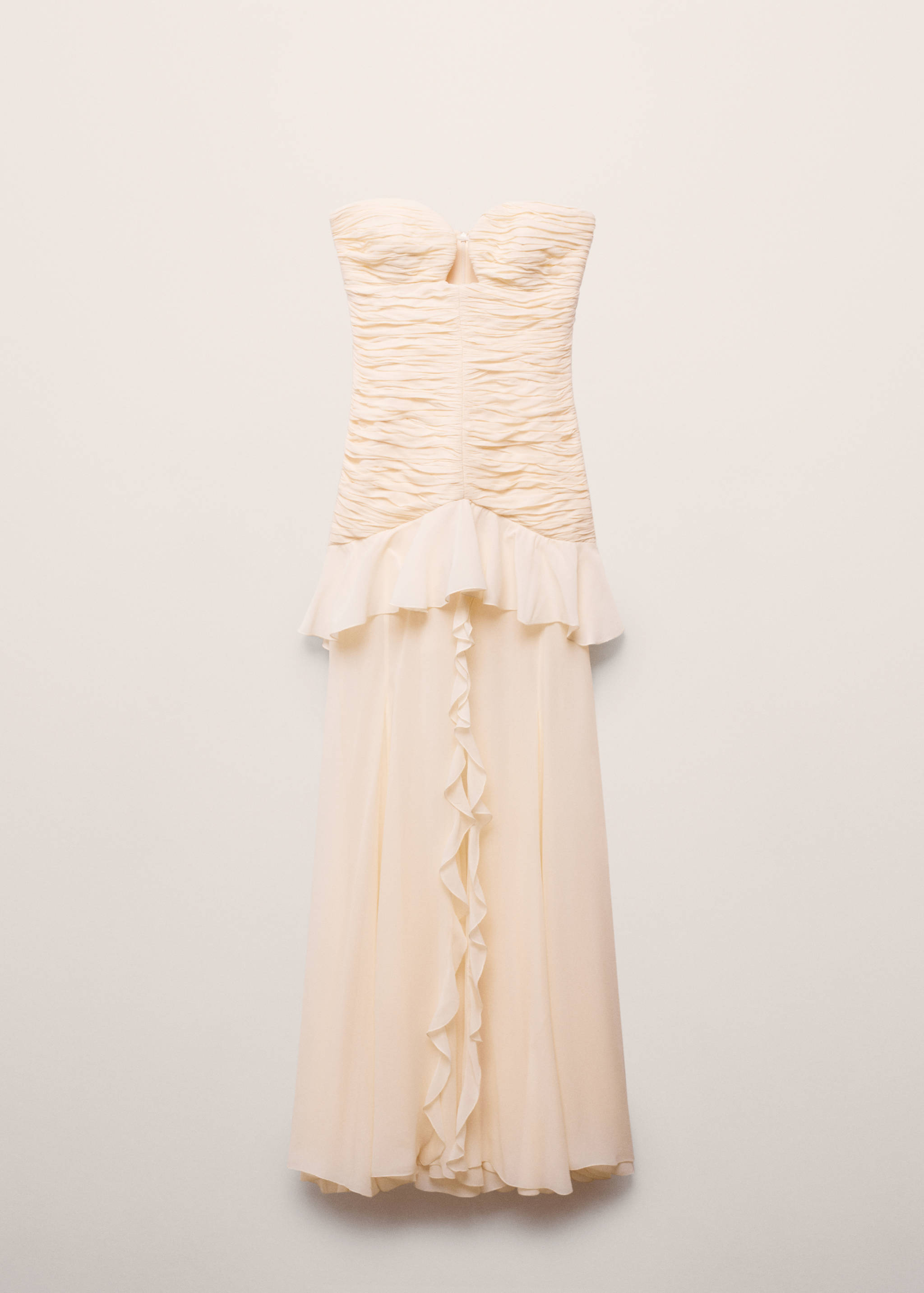 Vestido drapeado com decote de coração - Artigo sem modelo