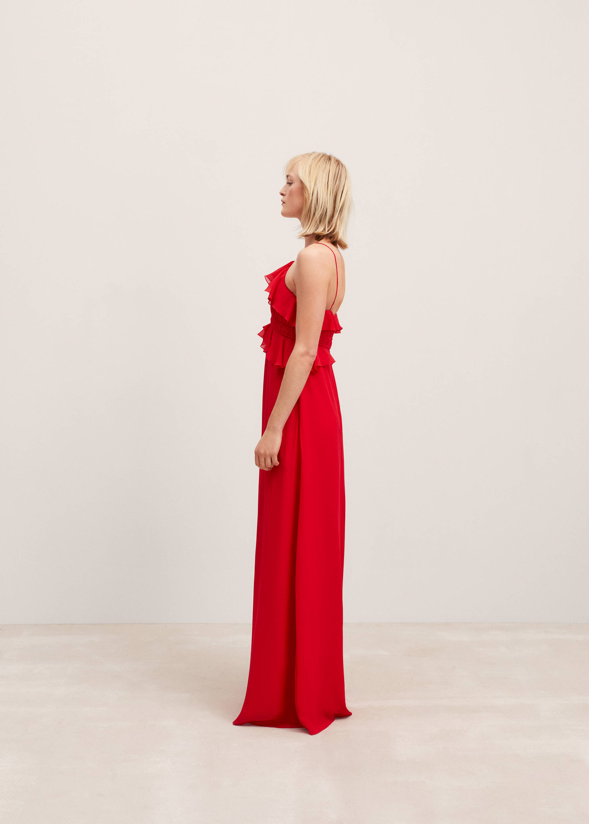 Halter-neck dress with ruffle detail - Details of the article 2