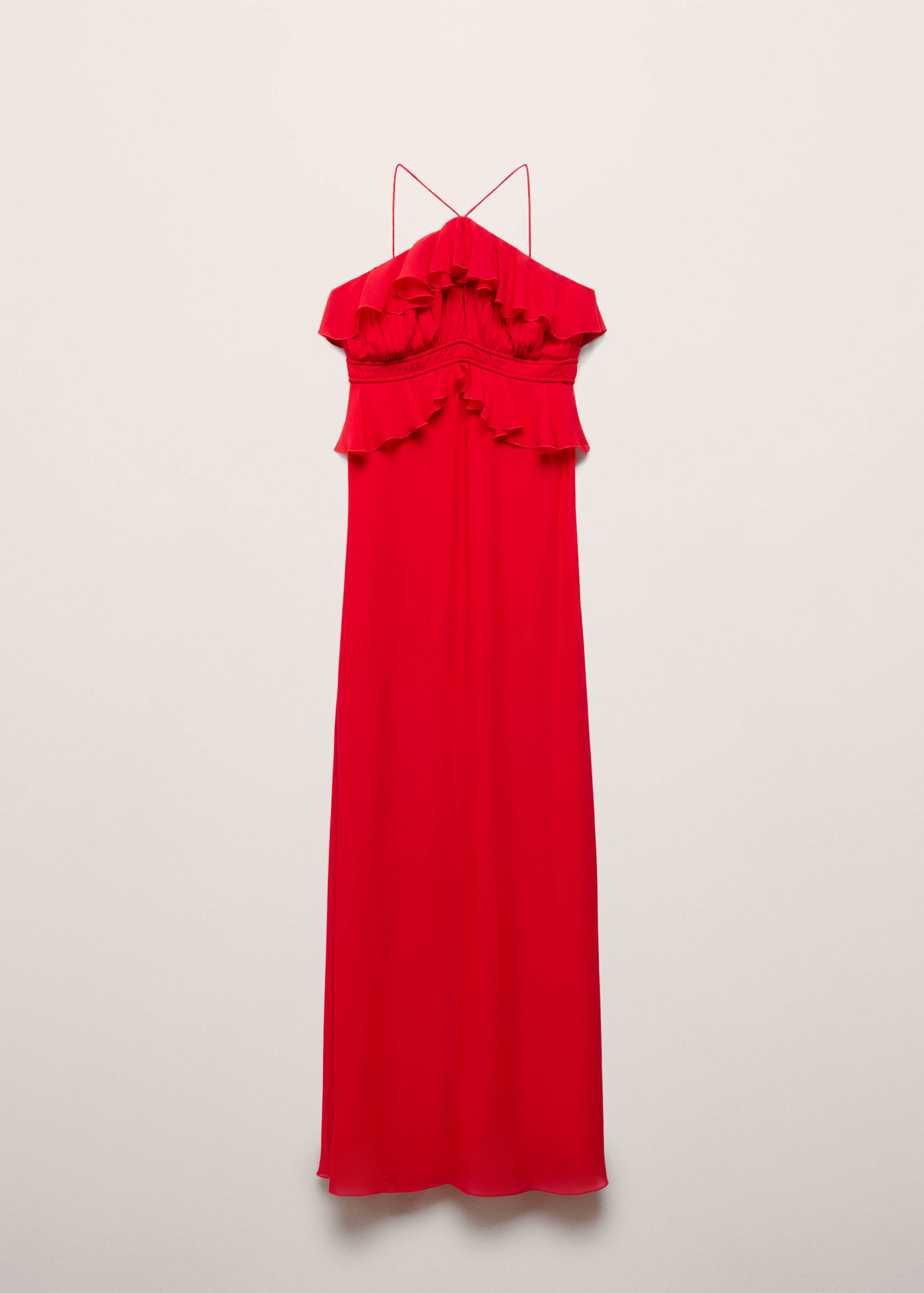 Halter-neck dress with ruffle detail - Article without model