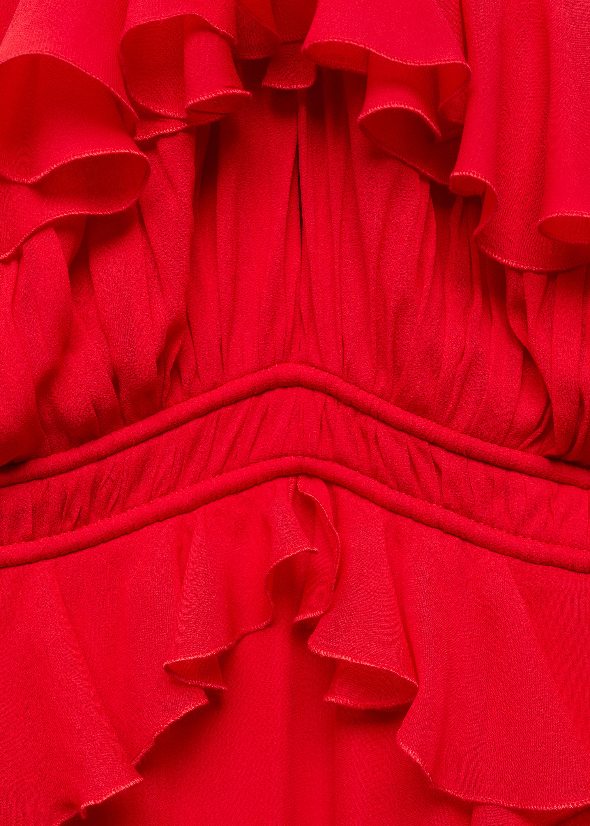 Halter-neck dress with ruffle detail - Details of the article 8