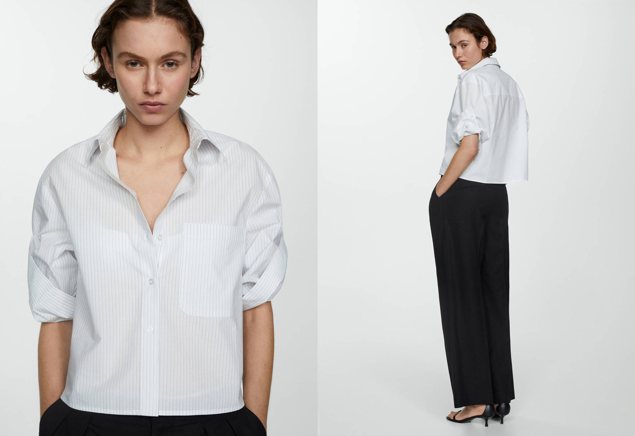 Chemise 100 % coton rayures - Plan panoramique