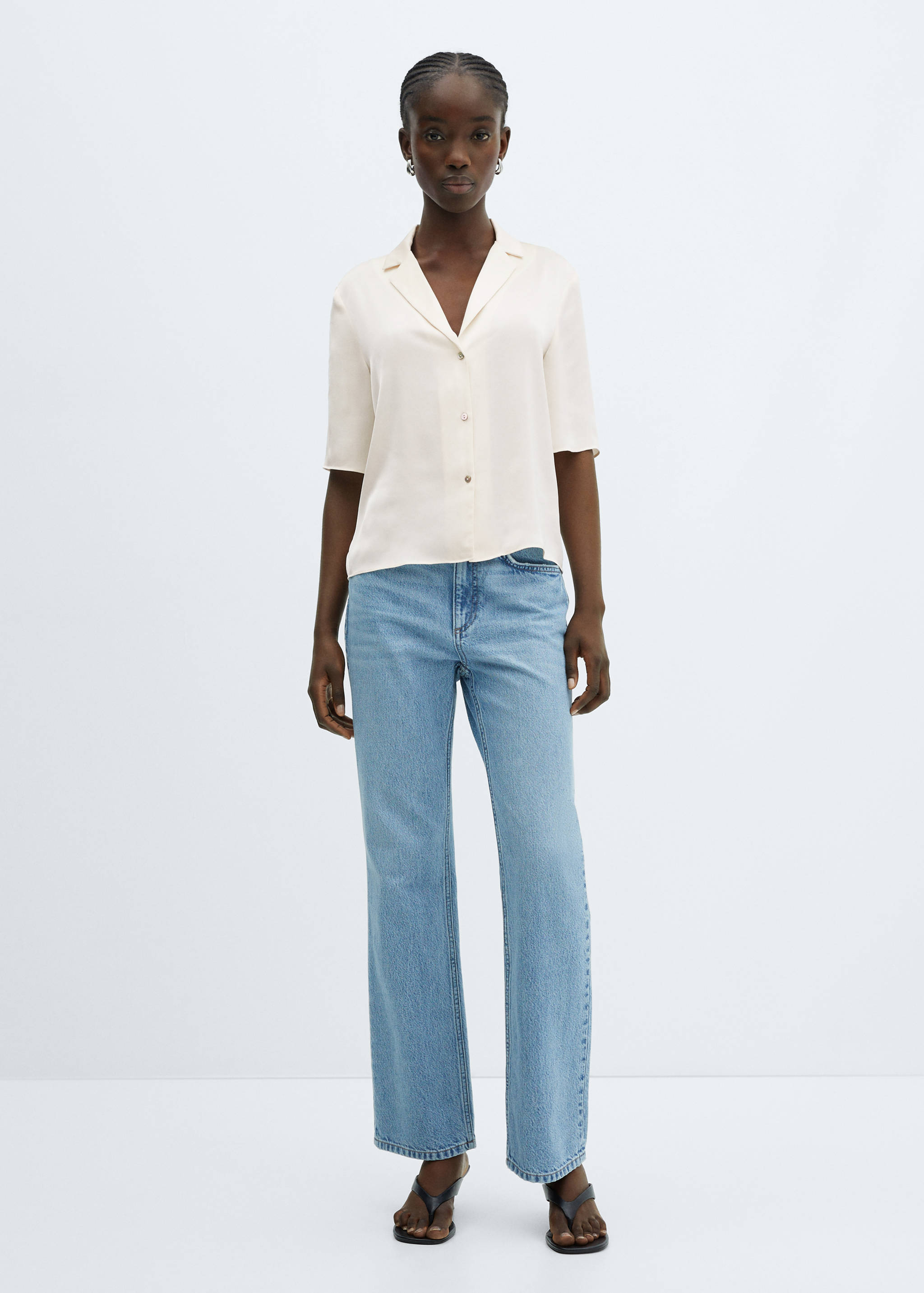 Chemise satinée manches courtes - Plan général