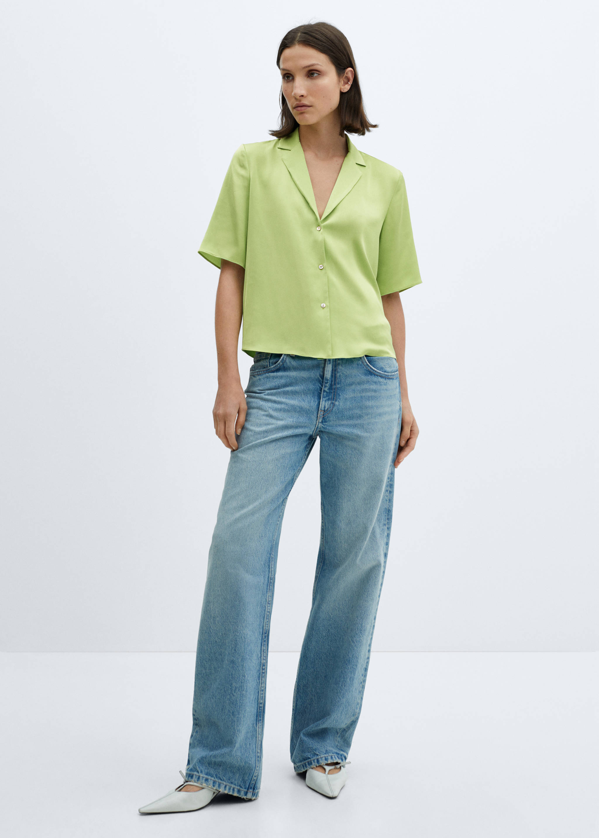 Chemise satinée manches courtes - Plan général