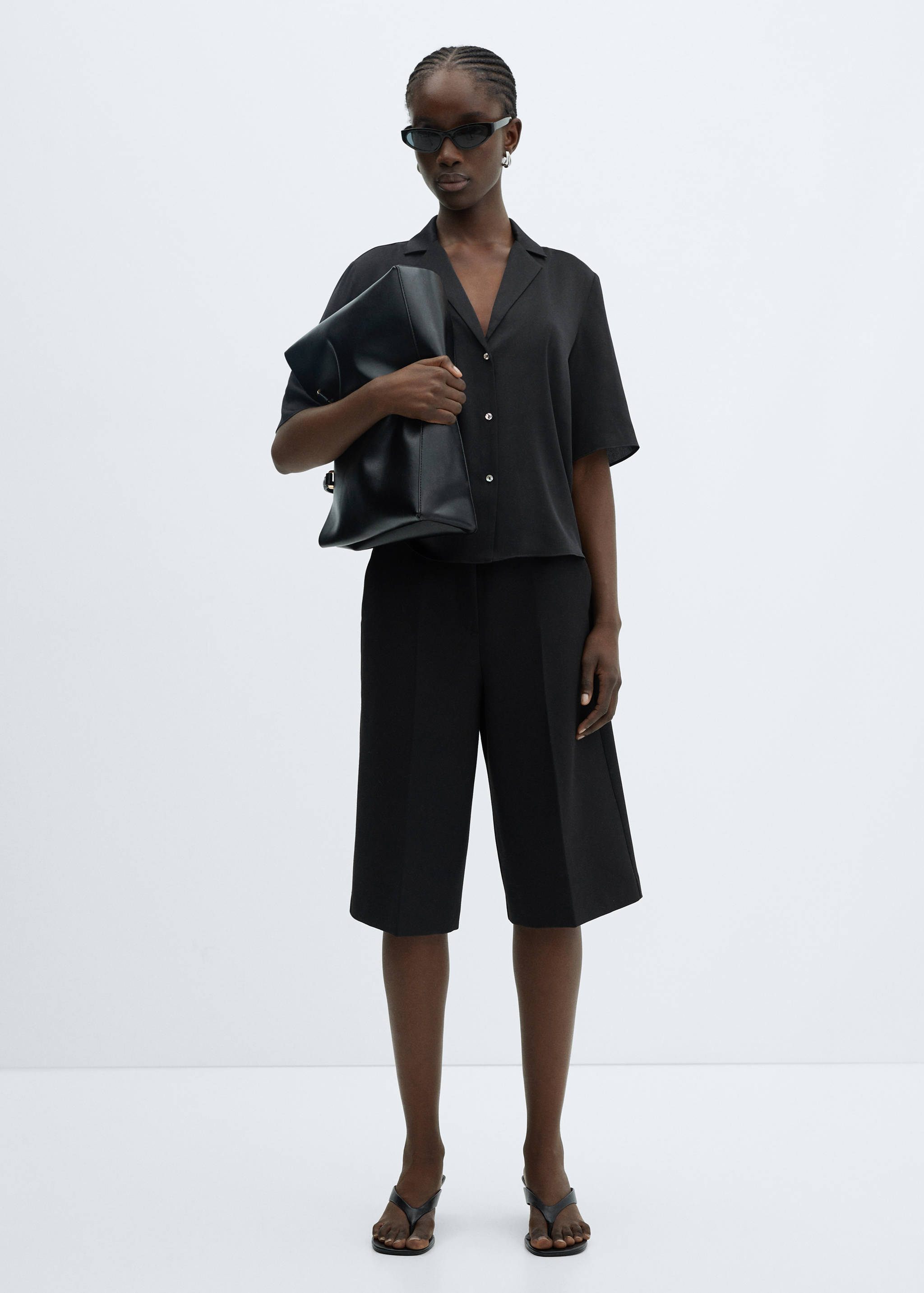 Chemise satinée manches courtes - Plan général