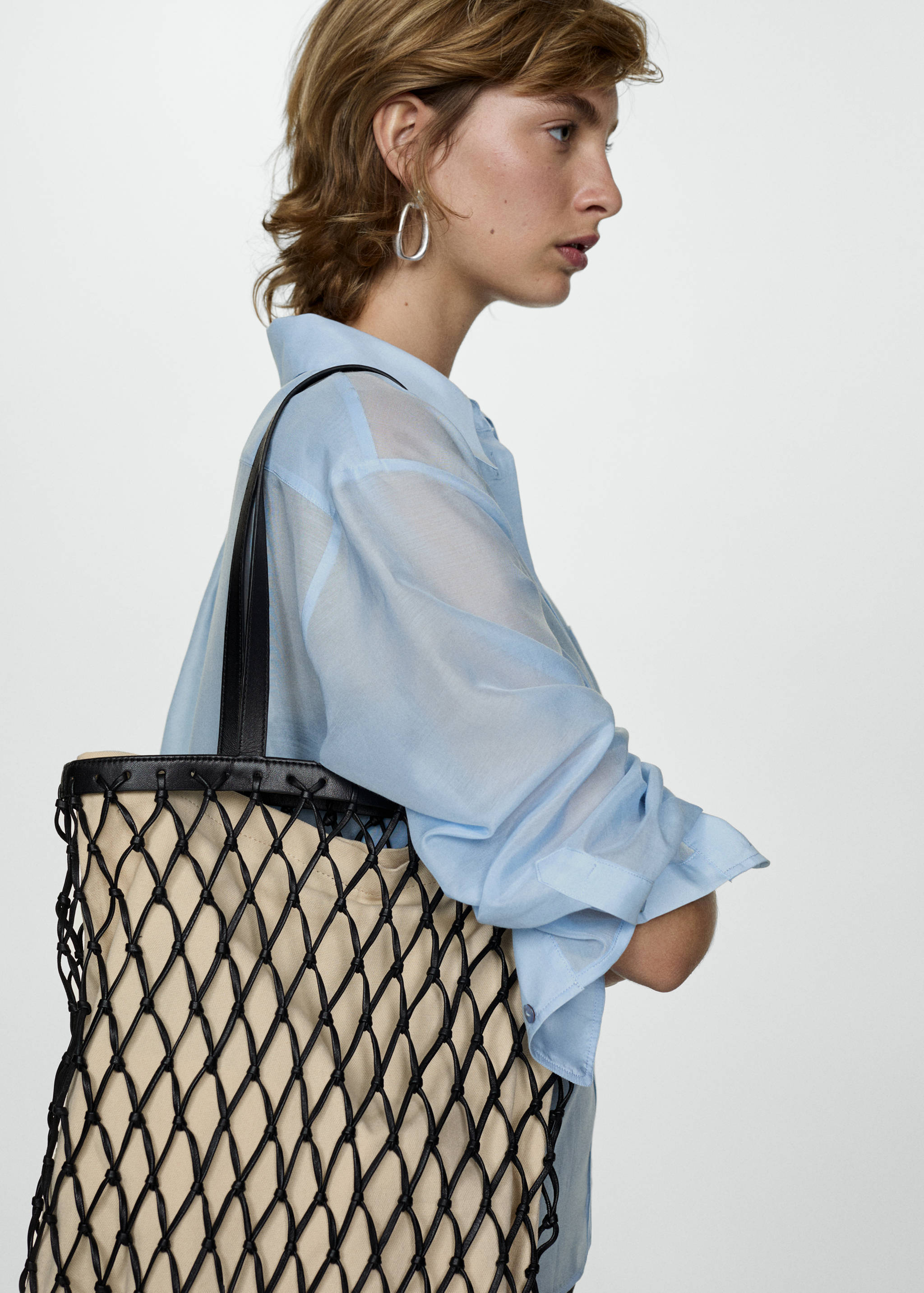 Oversized silk cotton shirt - Details of the article 1