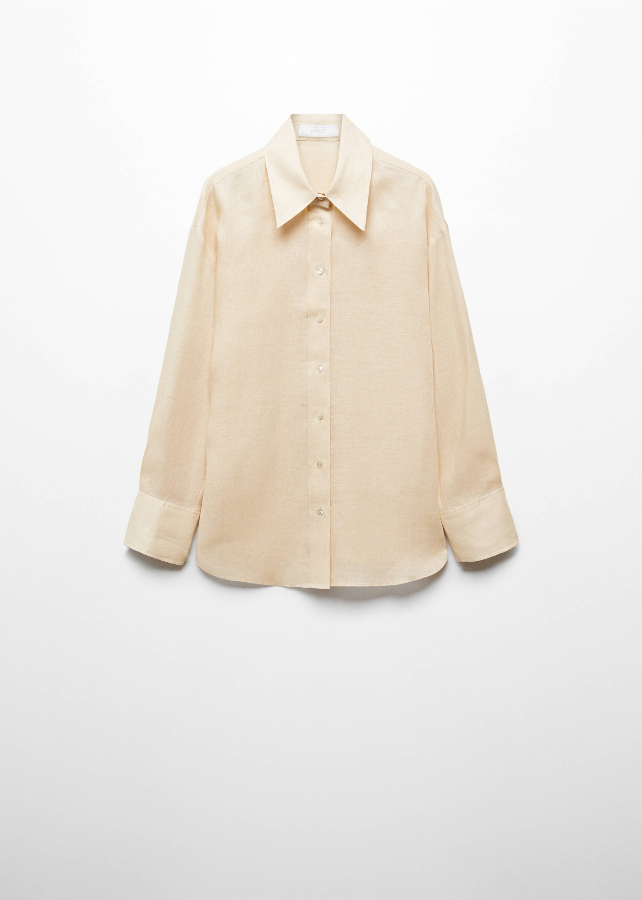 Chemise lin détail nœud - Article sans modèle, Écru. Ref: 67007136-00.