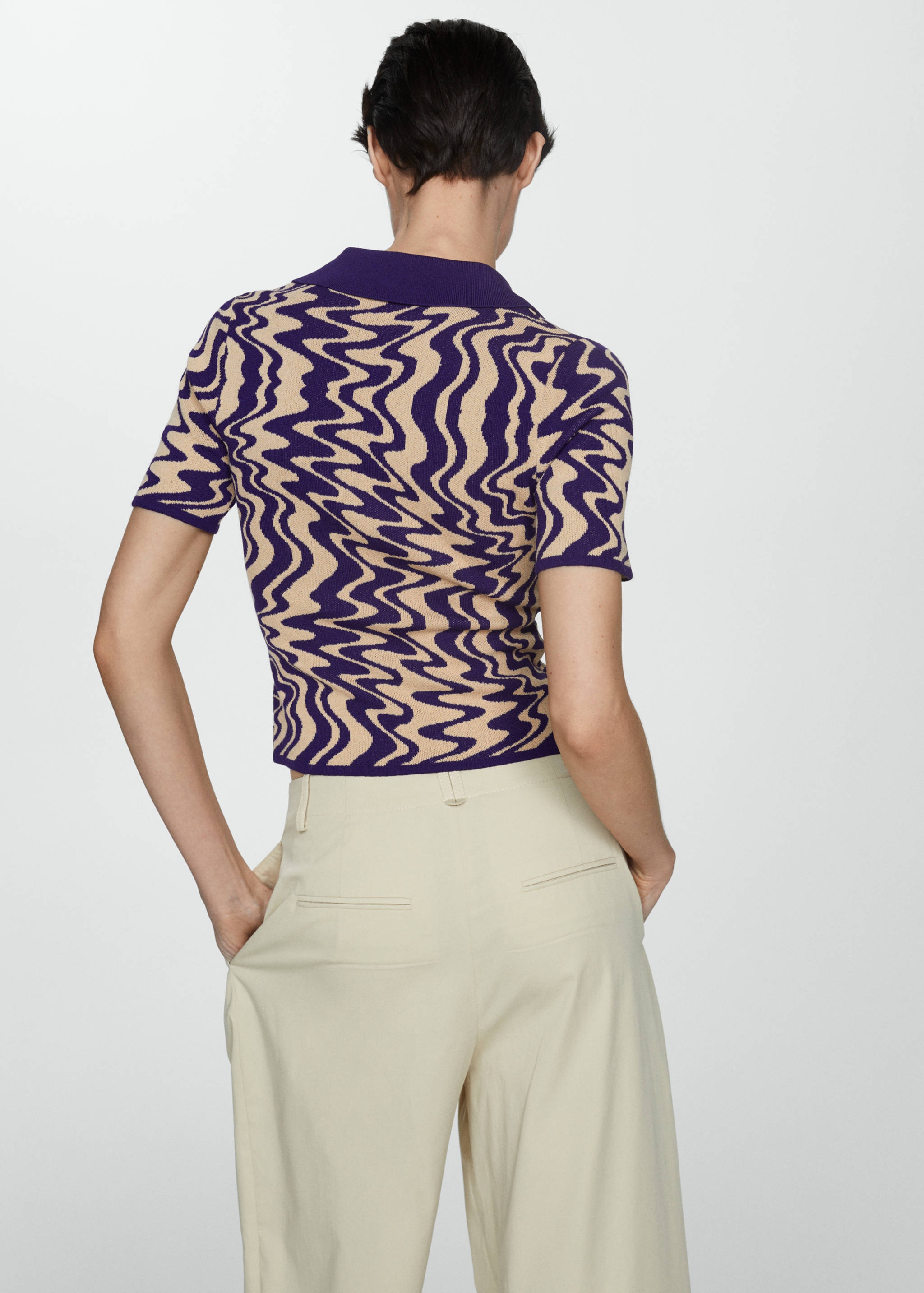 Jersey punto cuello polo - Reverso del artículo