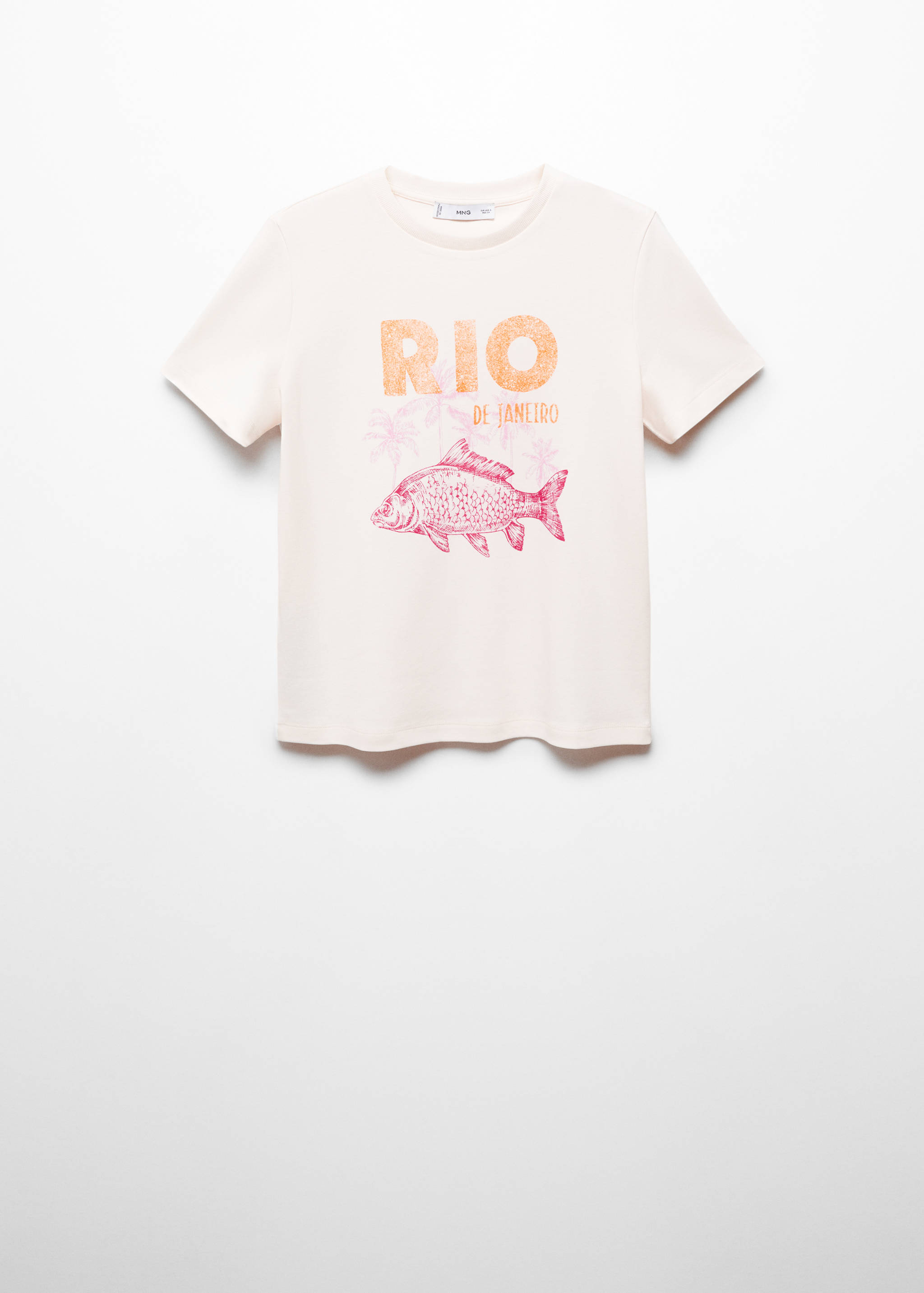 100% cotton t-shirt with printed message - Article without model