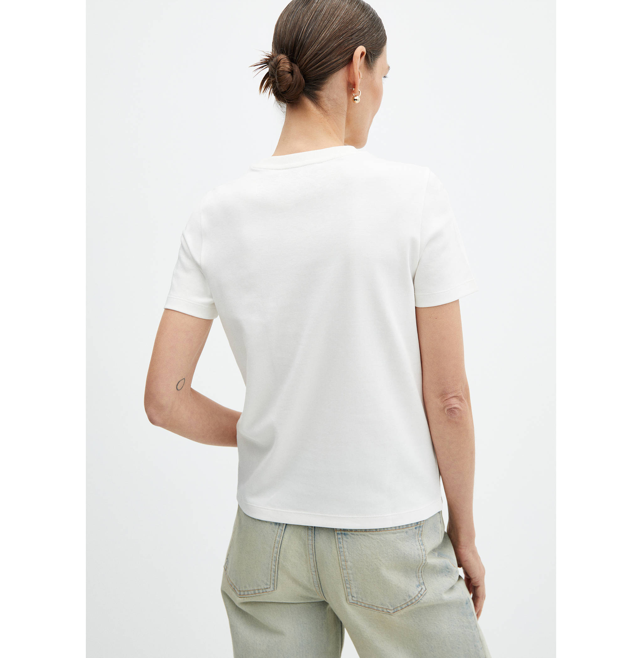 100% cotton t-shirt with printed message - Reverse of the article