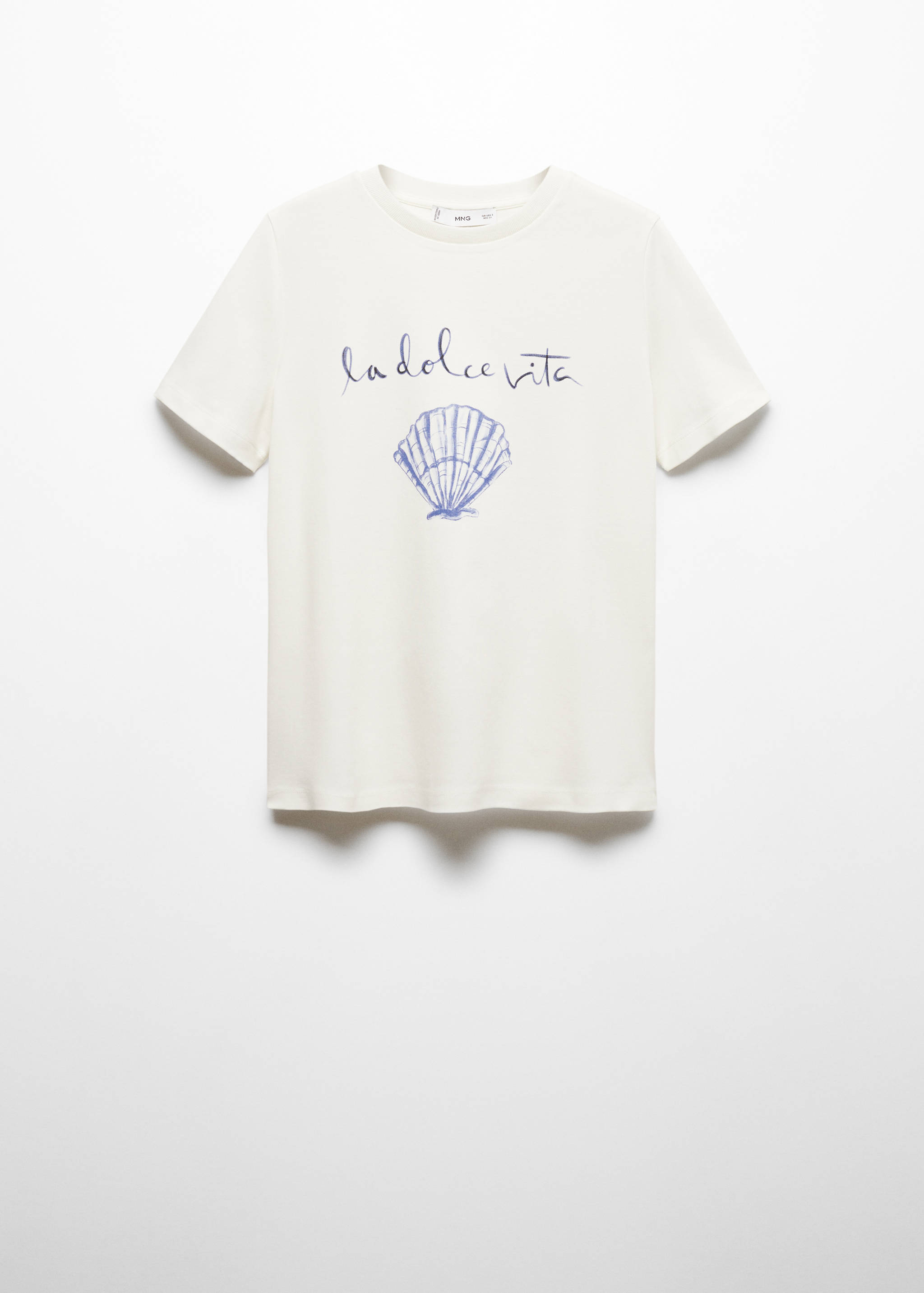 100% cotton t-shirt with printed message - Article without model