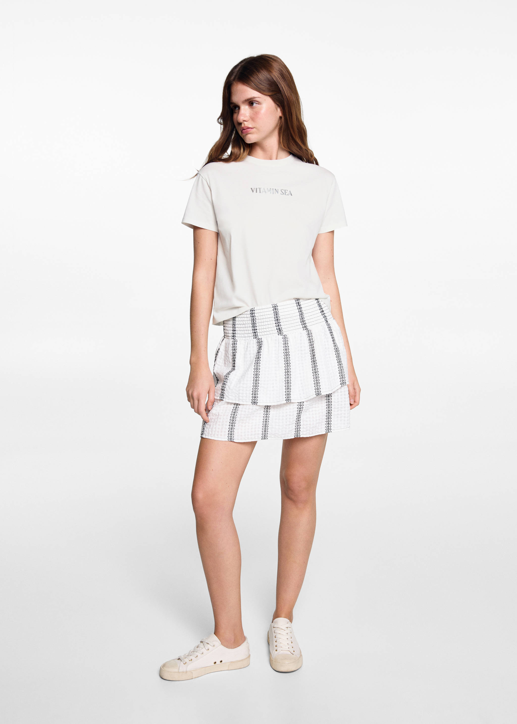 Printed cotton-blend T-shirt - General plane