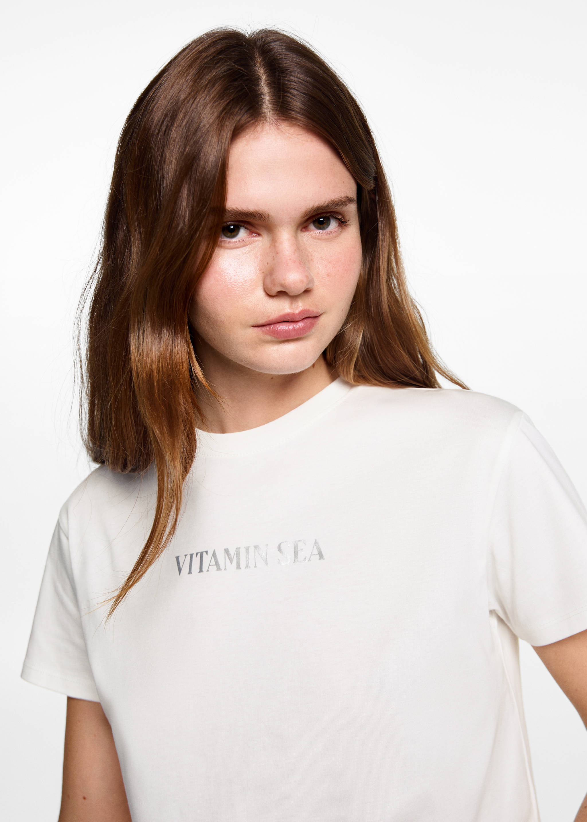 Printed cotton-blend T-shirt - Details of the article 1