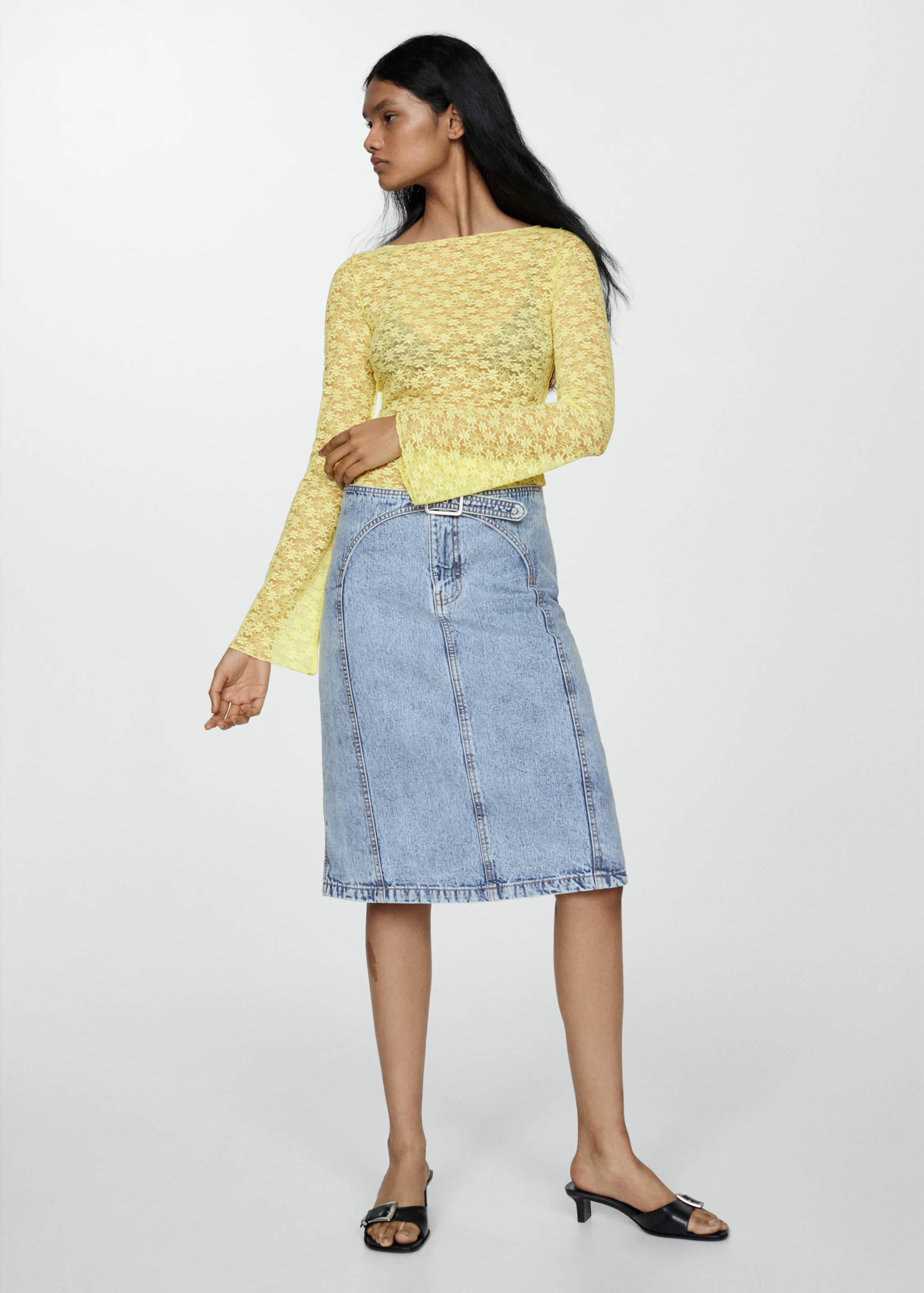 Floral lace T-shirt - General plane