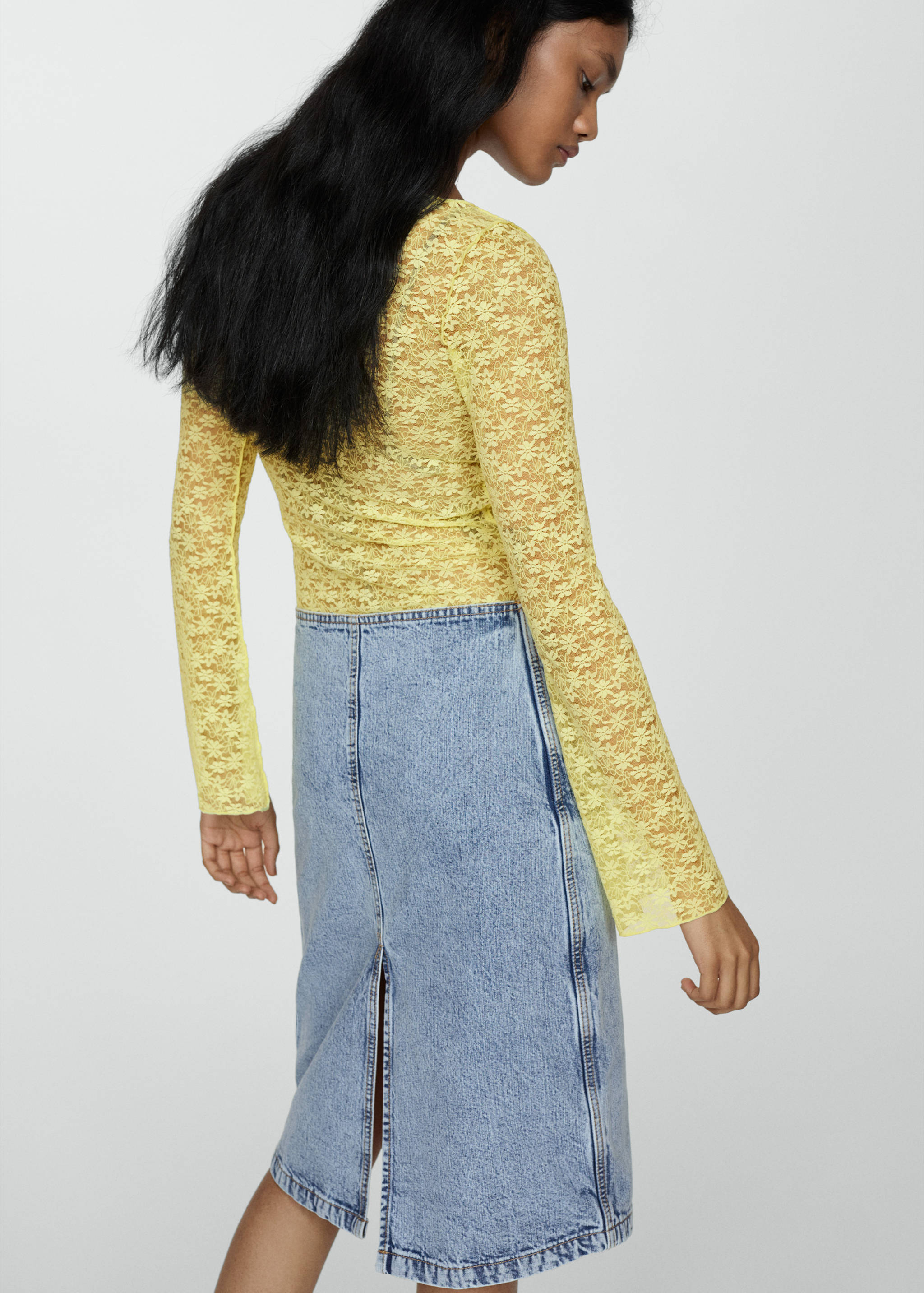 Floral lace T-shirt - Reverse of the article